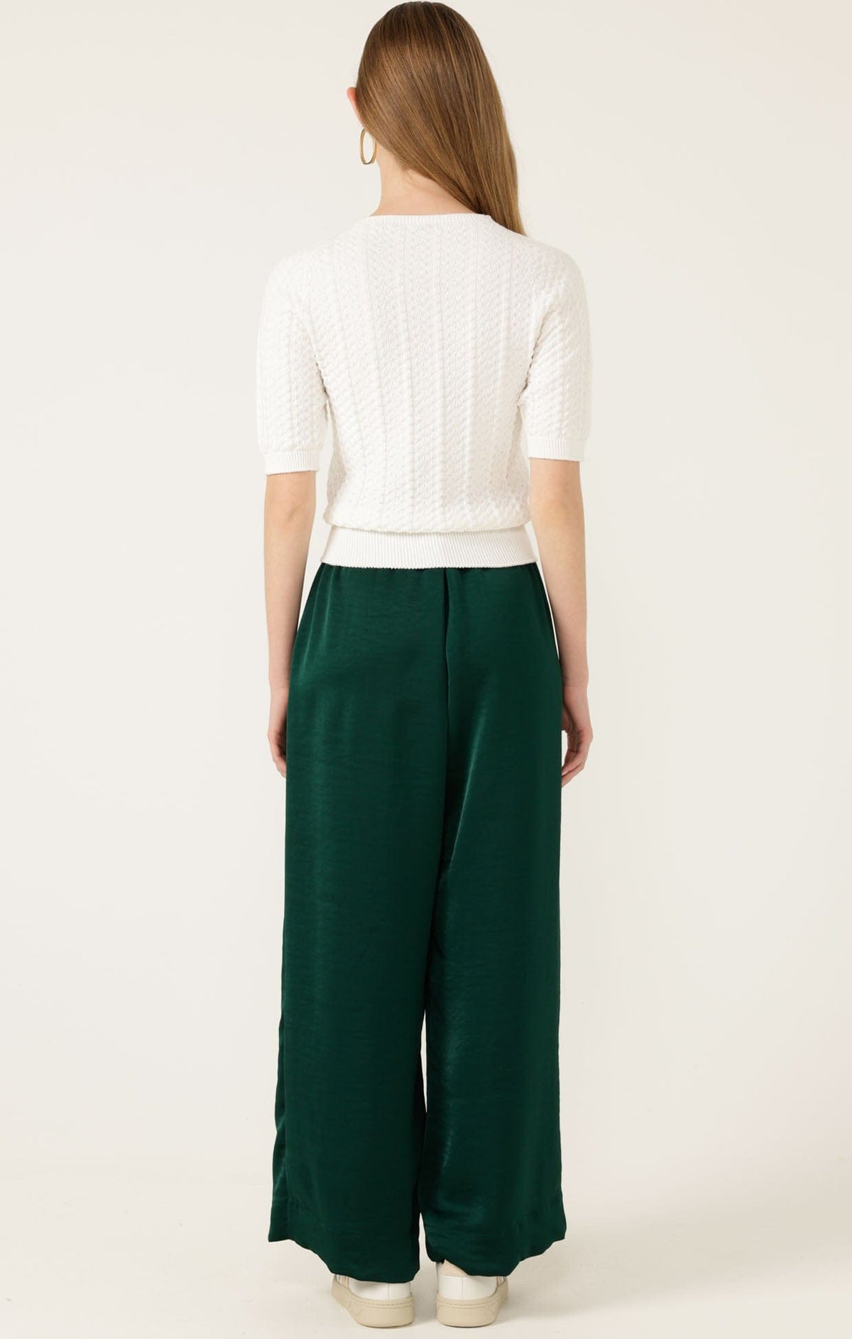 Short Sleeve Chevron Knit Top In Ivory by Sacha Drake - image 8