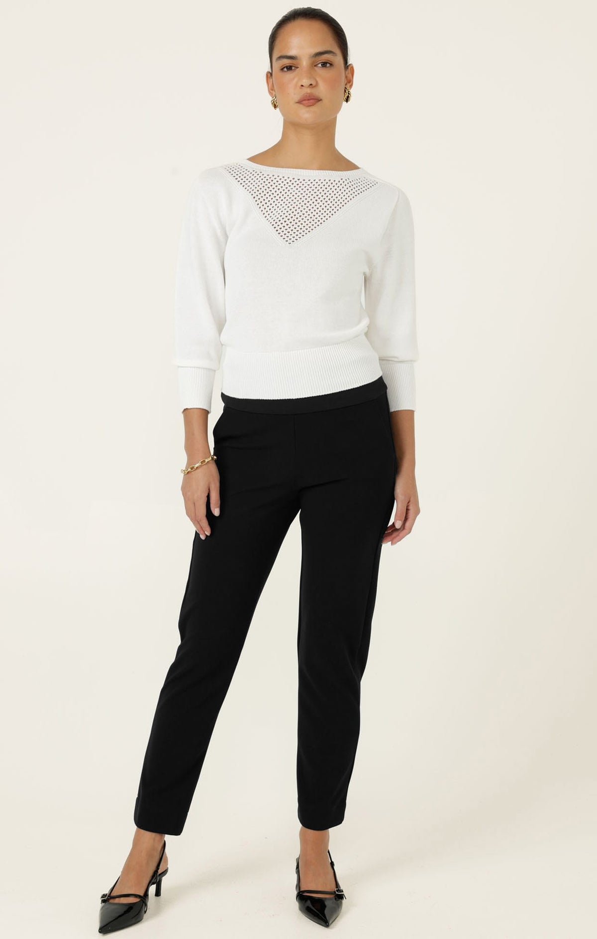 Tapered Leg Pant In Black by Sacha Drake