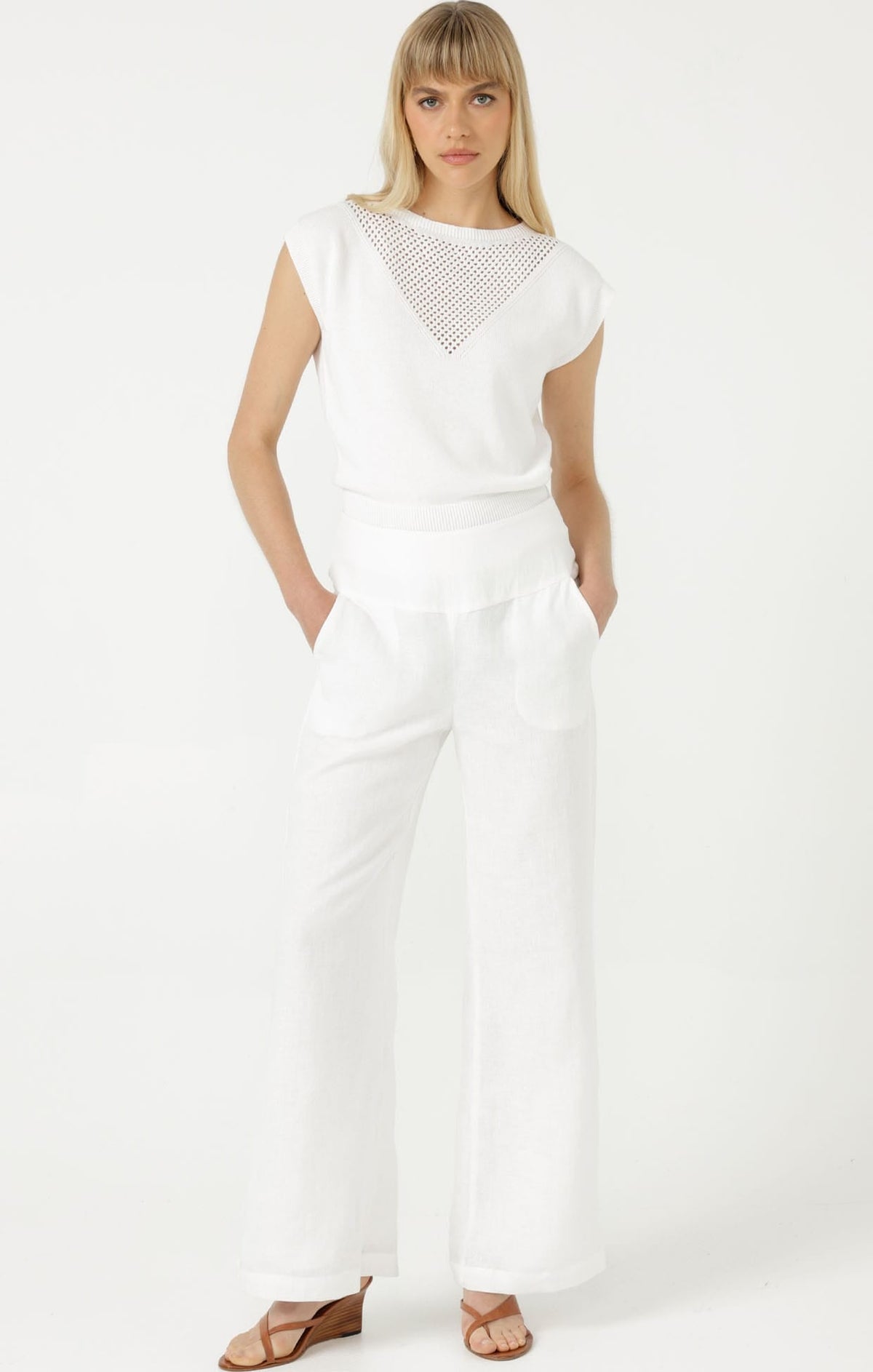 Chloe Knit Top In White by Sacha Drake - image 2