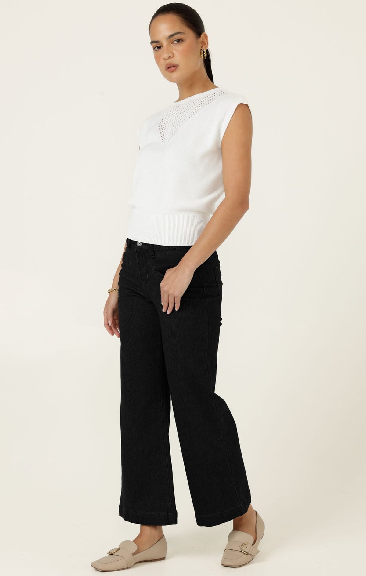 Chloe Knit Top In White by Sacha Drake - image 7