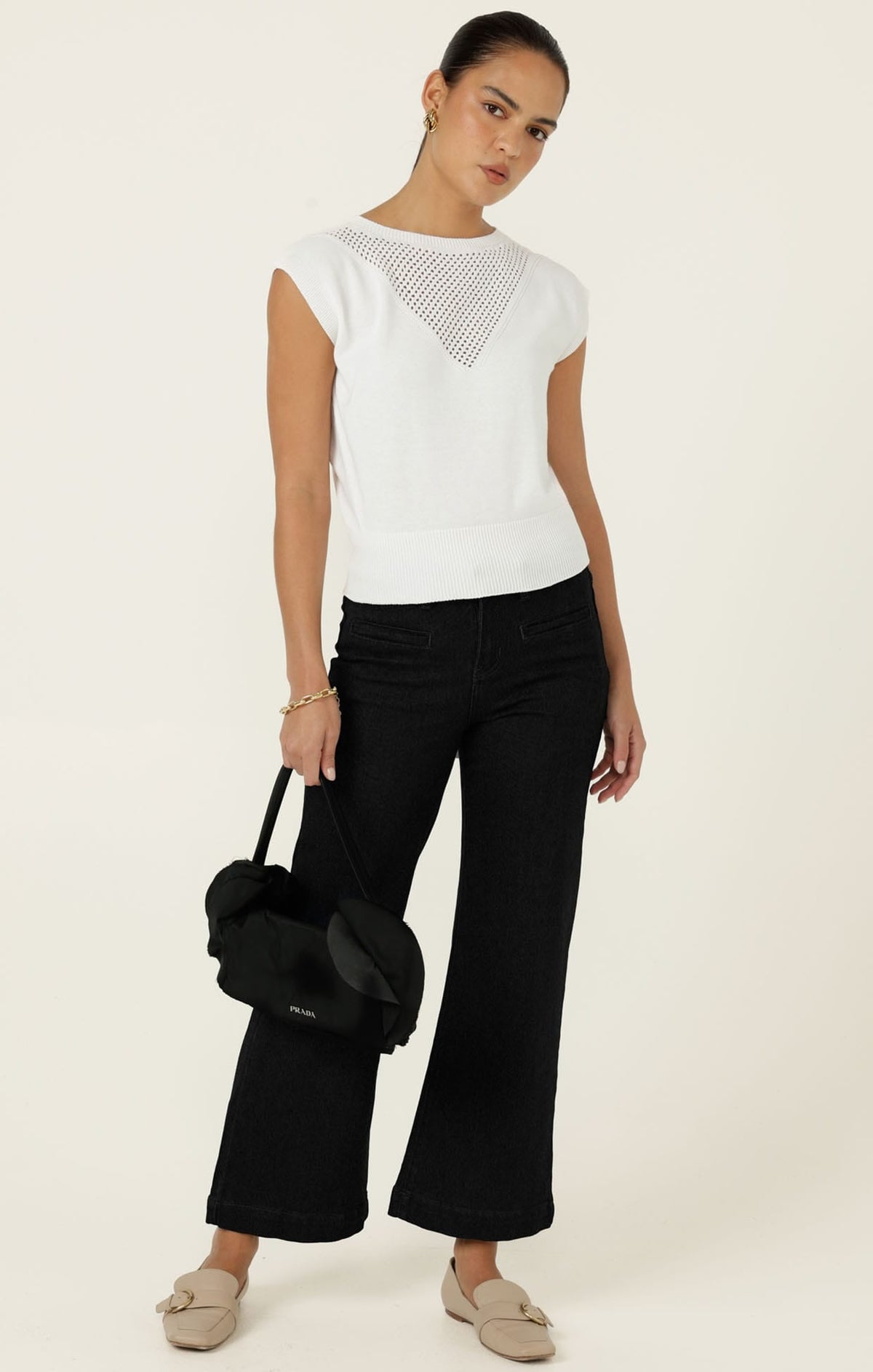 Chloe Knit Top In White by Sacha Drake - image 6