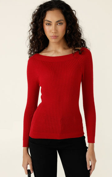 Claire Knit In Red by Sacha Drake