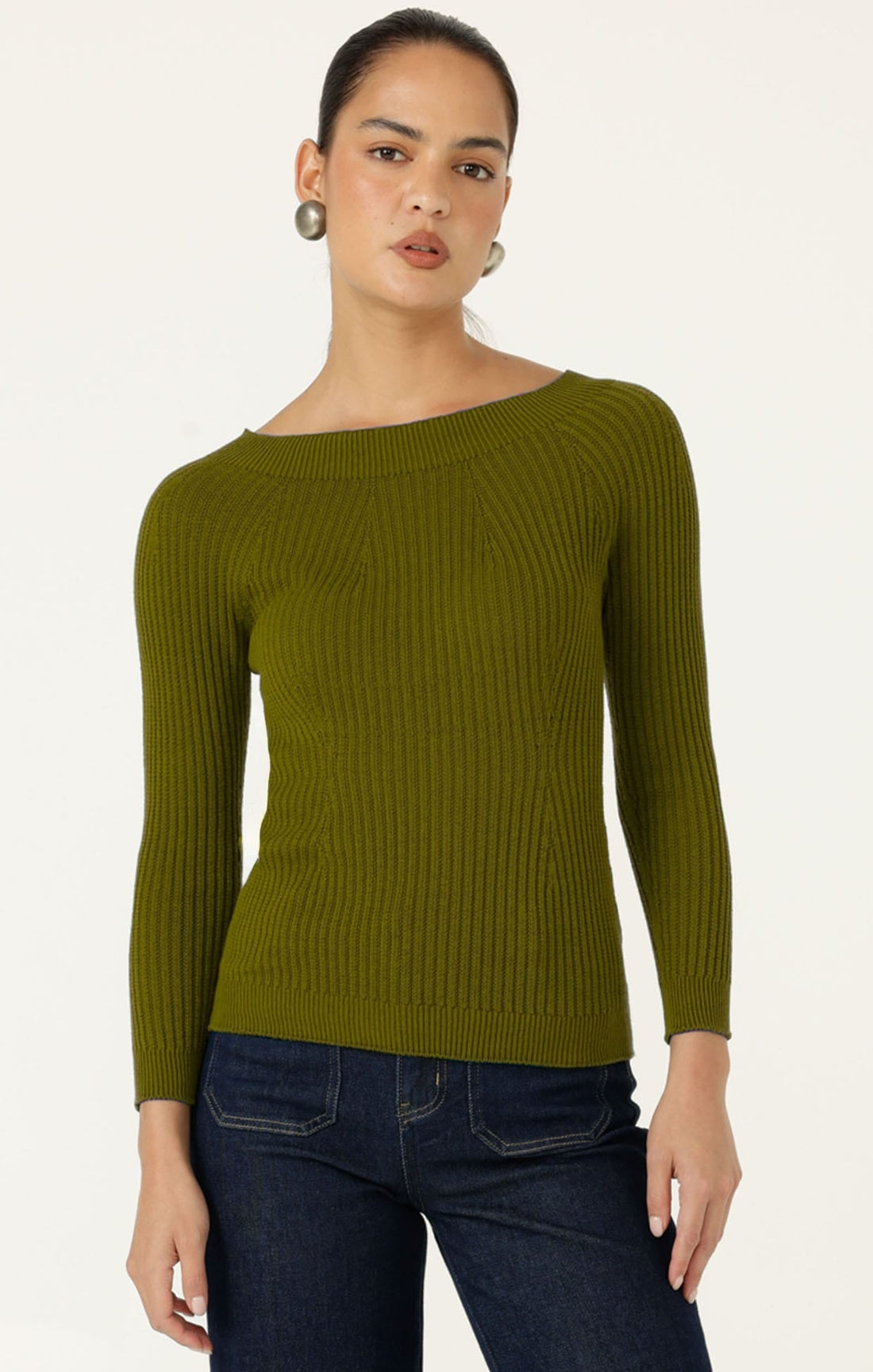 Claire Knit In Olive by Sacha Drake