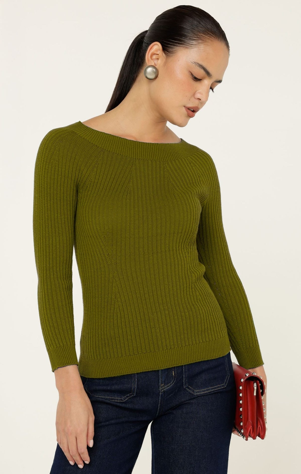 Claire Knit In Olive by Sacha Drake - image 3
