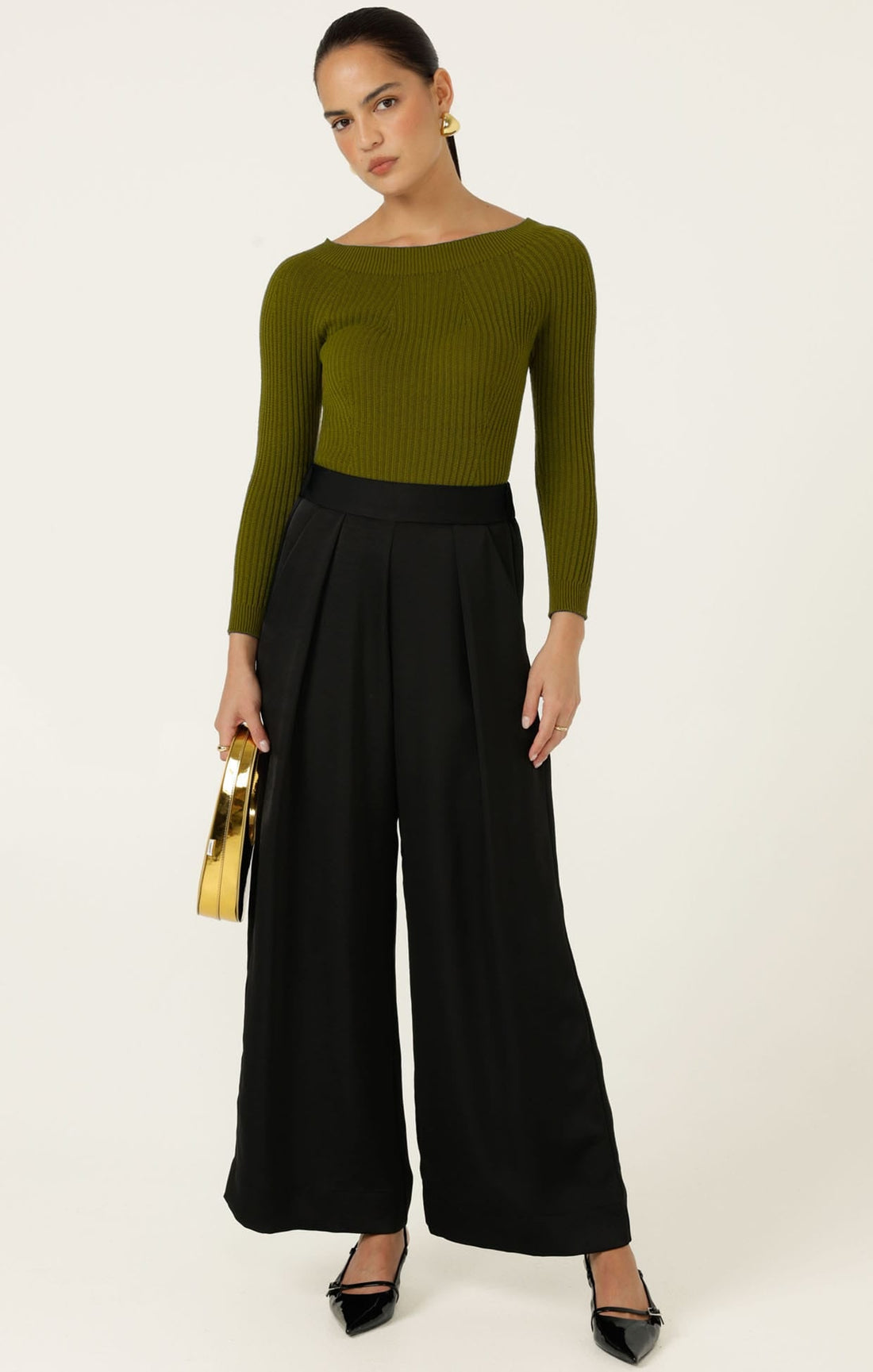 Claire Knit In Olive by Sacha Drake