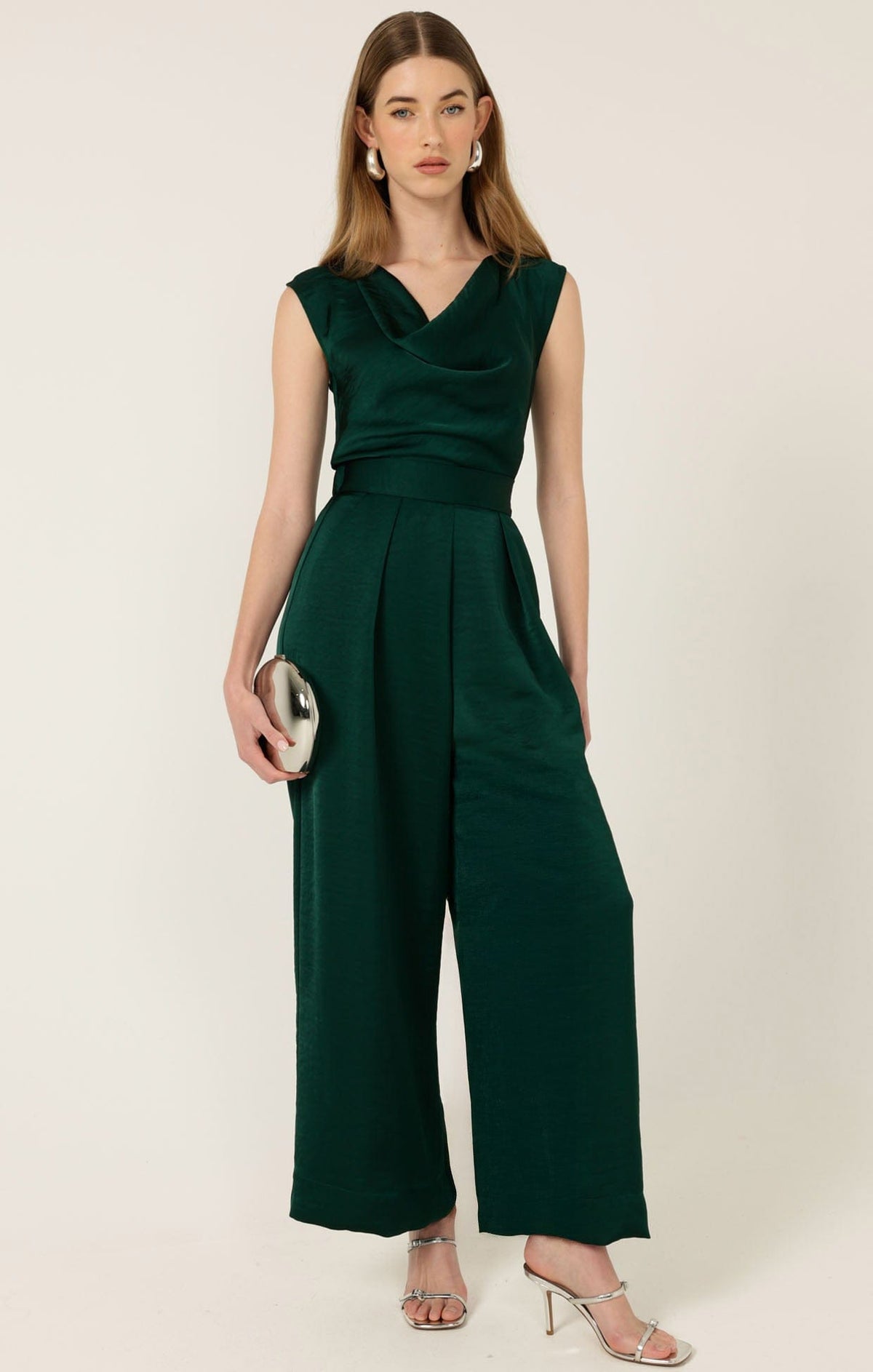 Luxe Pleated Trouser In Emerald by Sacha Drake - image 6