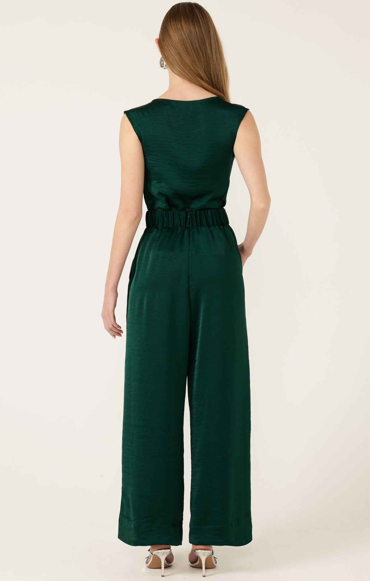 Luxe Pleated Trouser In Emerald by Sacha Drake - image 8