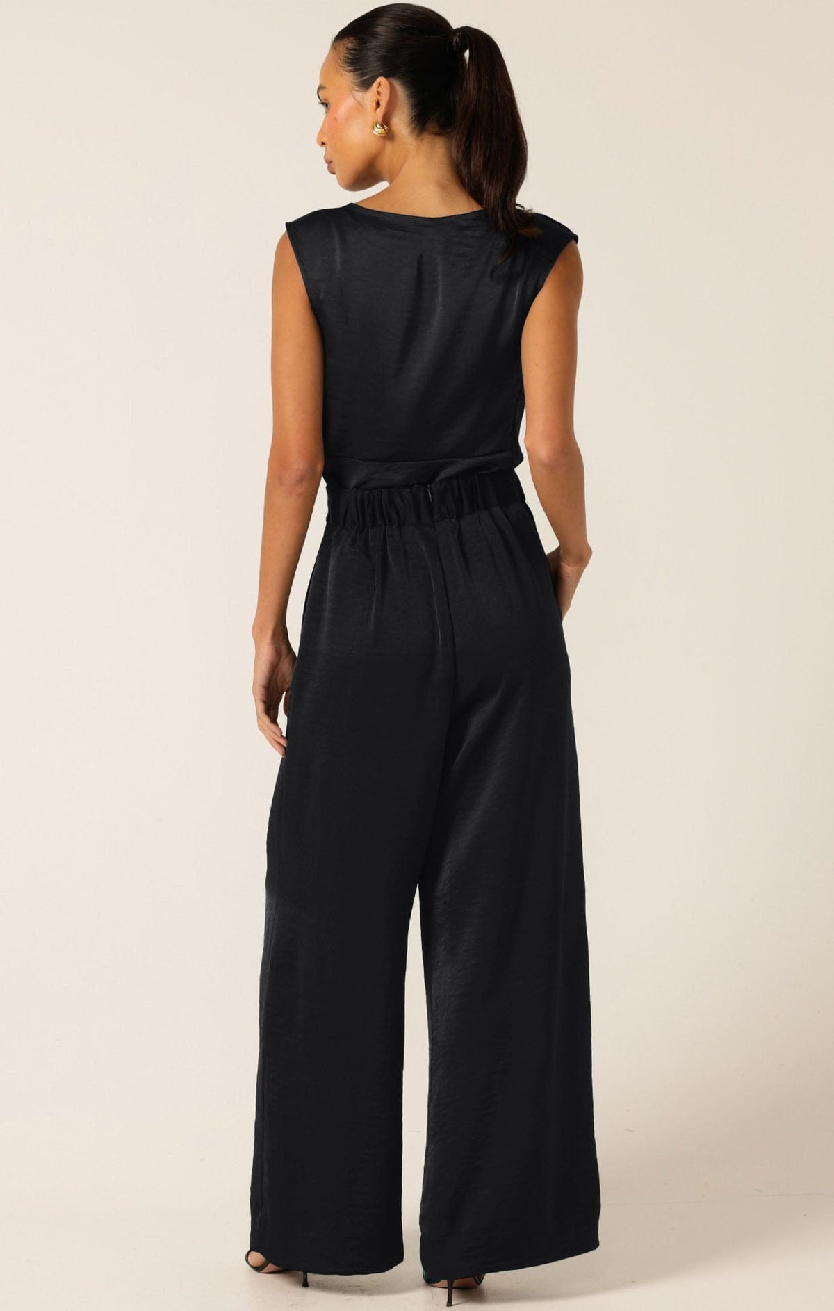 Luxe Cowl Bias Top In Black by Sacha Drake - image 8
