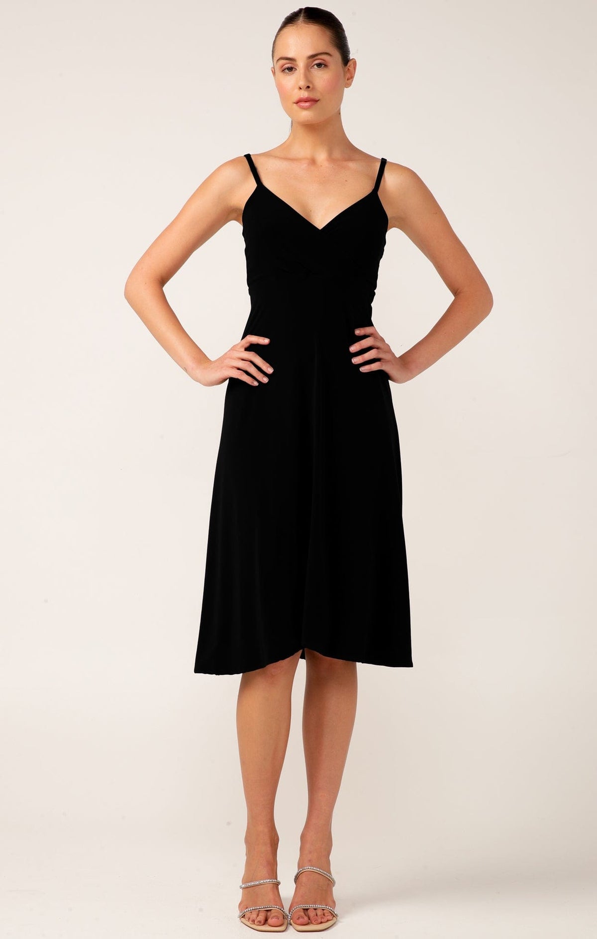 Cross Over Slip Dress In Black by Sacha Drake - image 2