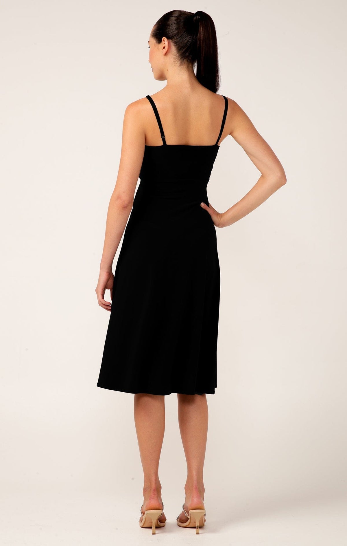 Cross Over Slip Dress In Black by Sacha Drake - image 3