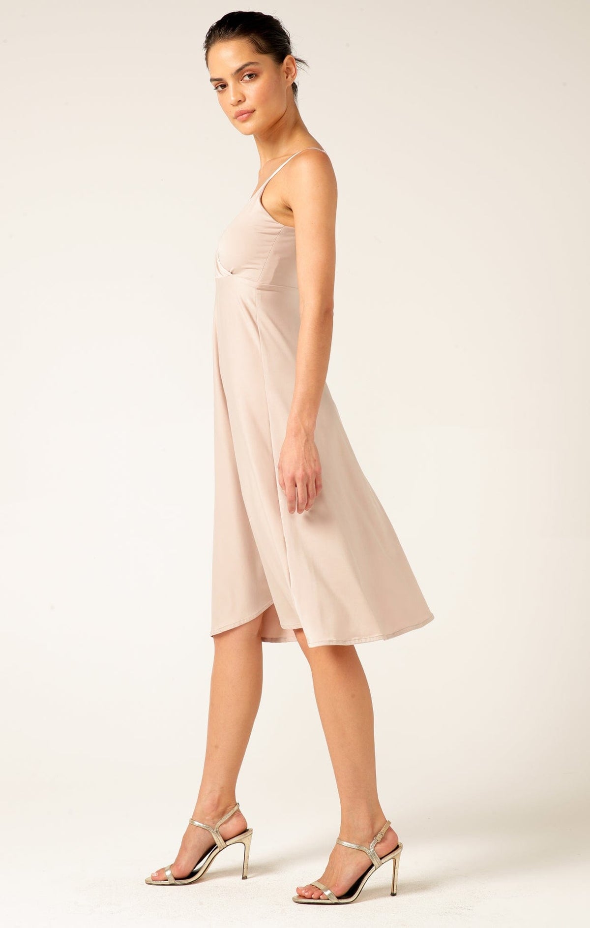 Cross Over Slip Dress In Nude by Sacha Drake - image 4
