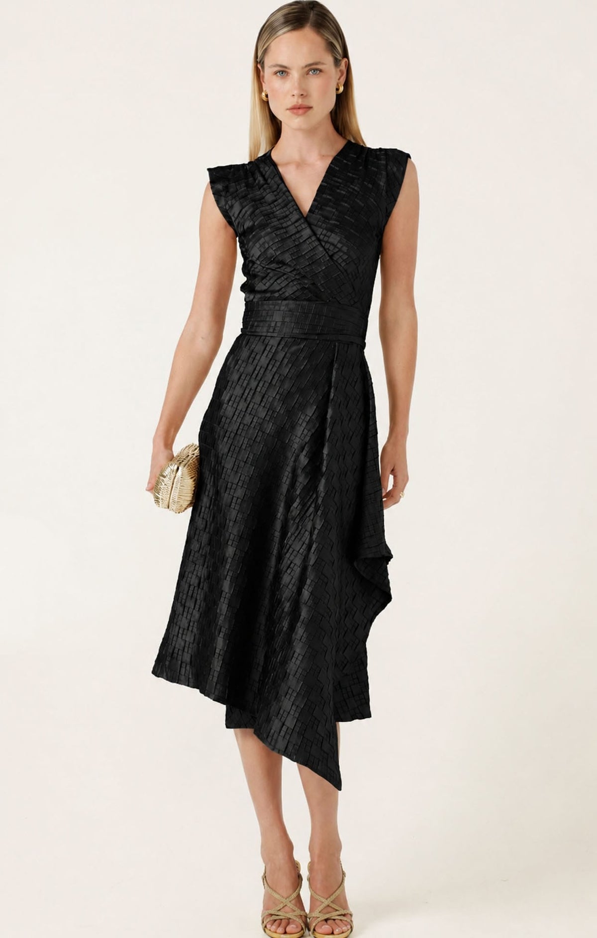 Crown Wrap Dress In Black by Sacha Drake - image 4