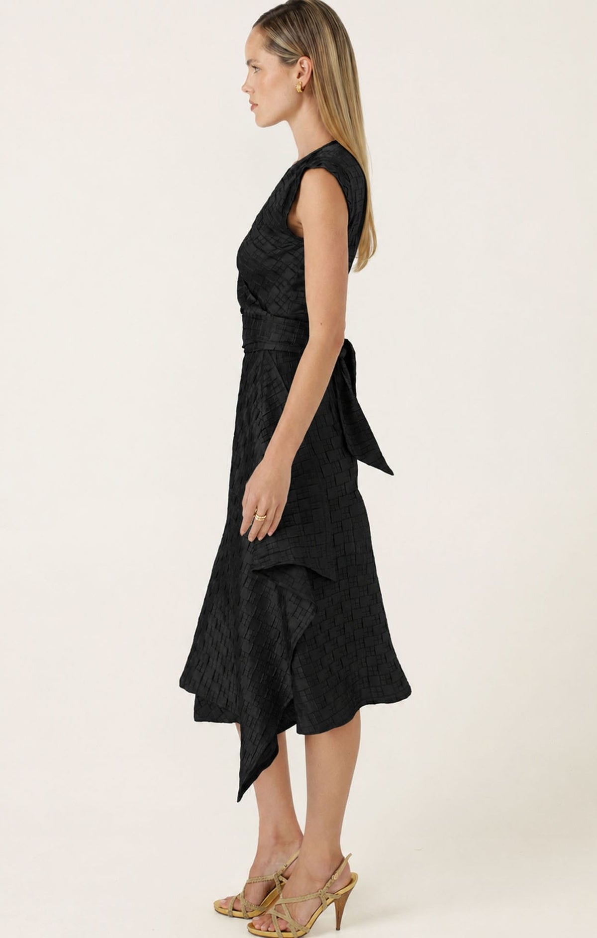 Crown Wrap Dress In Black by Sacha Drake - image 5