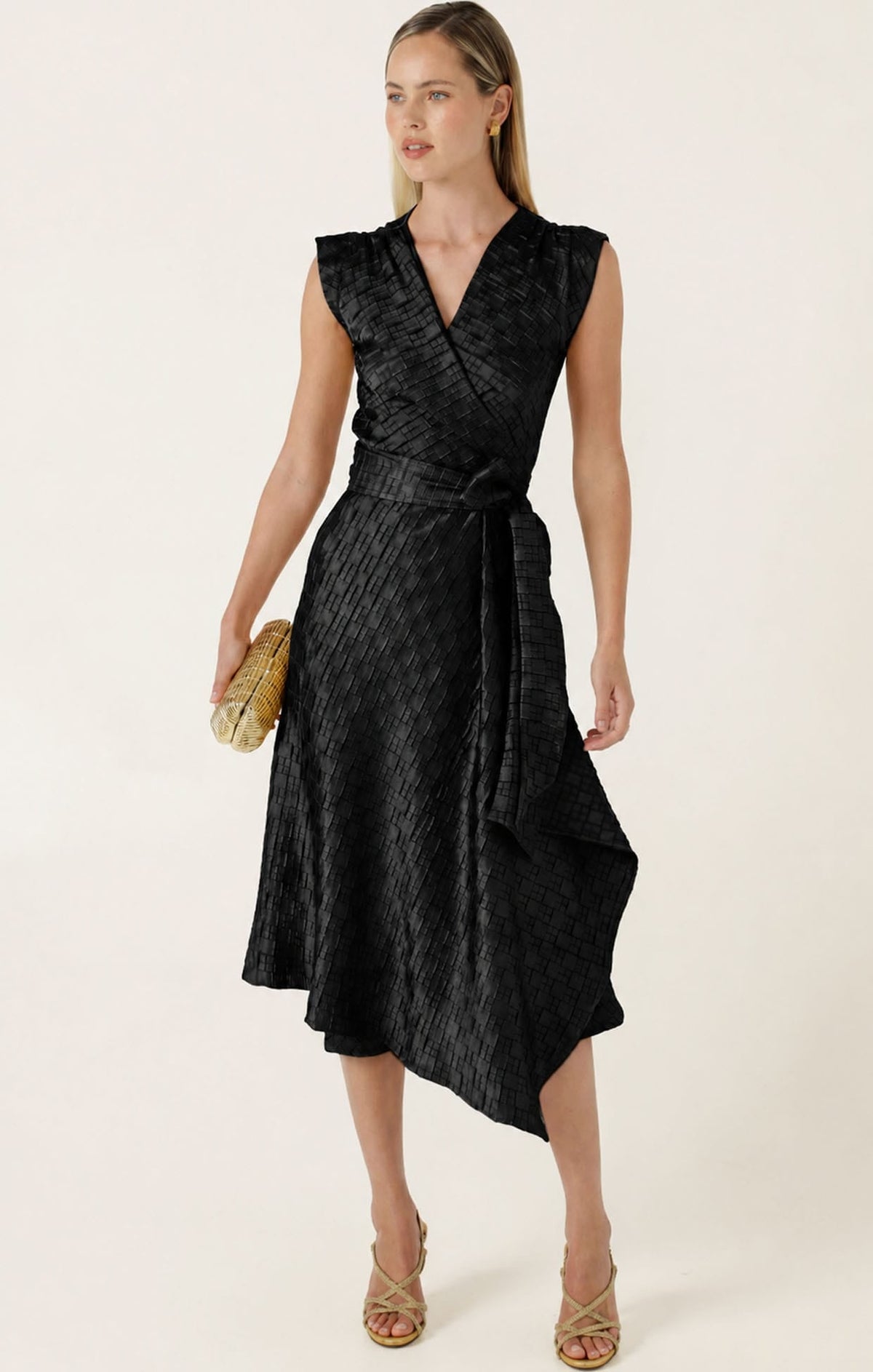 Crown Wrap Dress In Black by Sacha Drake - image 2