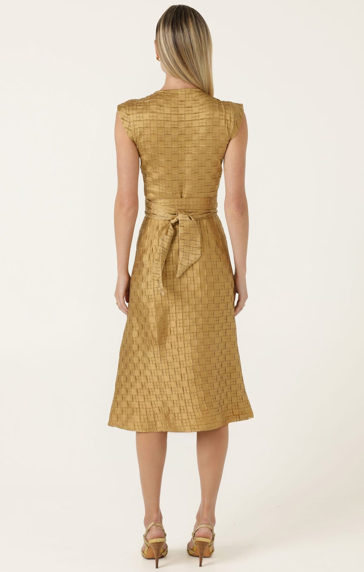 Crown Wrap Dress In Gold by Sacha Drake - image 8