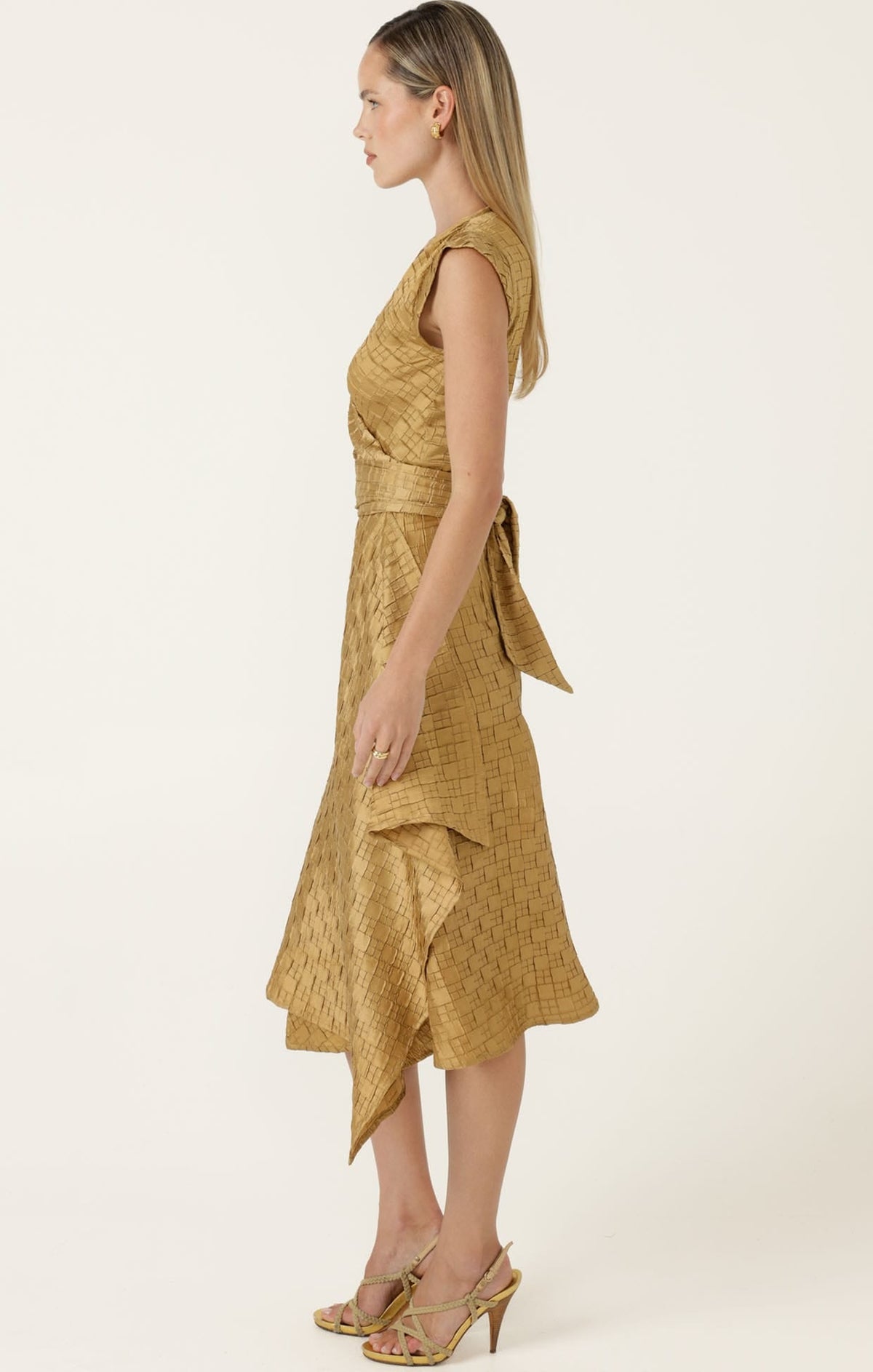 Crown Wrap Dress In Gold by Sacha Drake - image 7