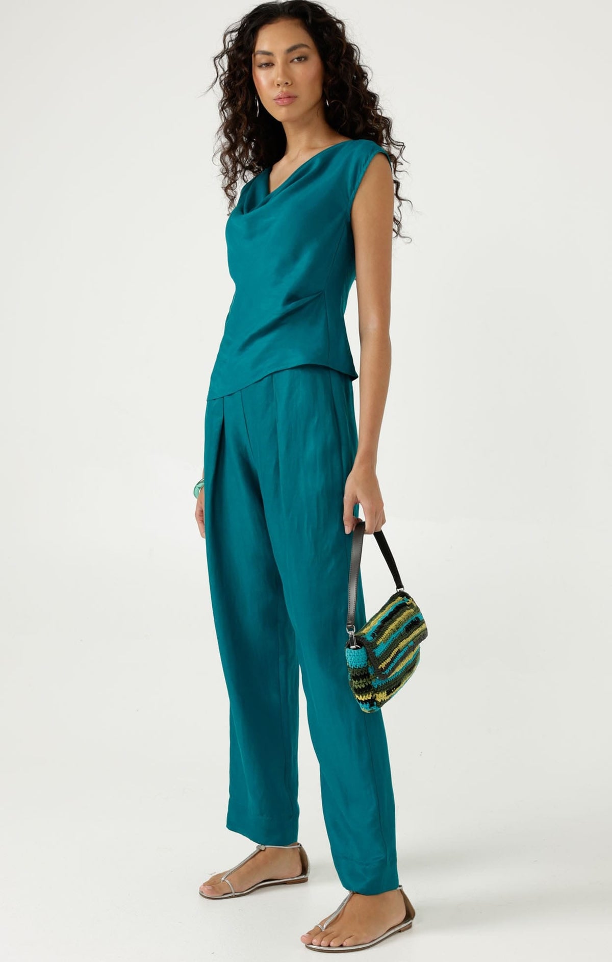 Corfu Pant In Peacock by Sacha Drake - image 3