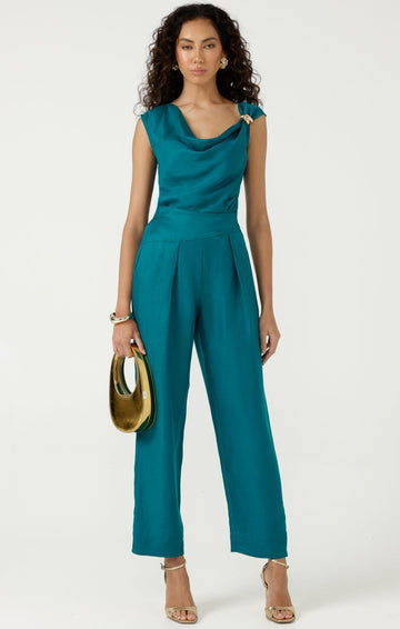 Corfu Pant In Peacock by Sacha Drake