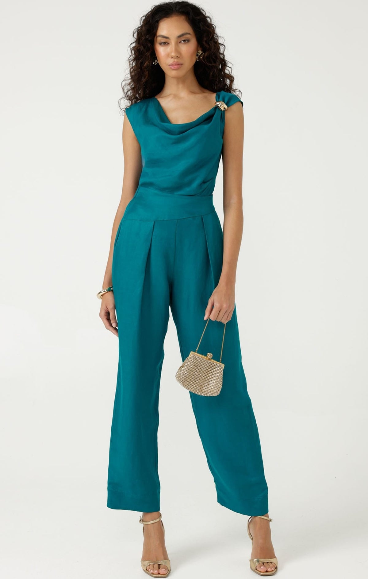 Cyprus Top In Peacock by Sacha Drake - image 5