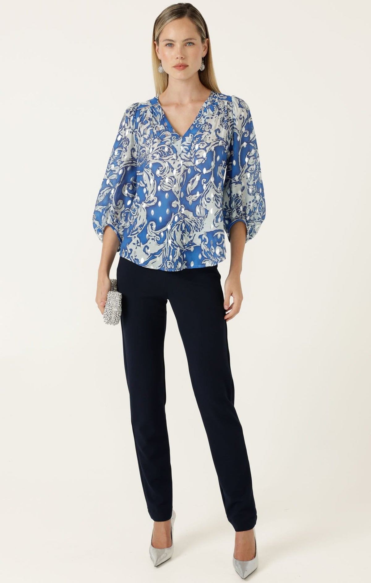Tapered Leg Pant In Navy by Sacha Drake - image 4