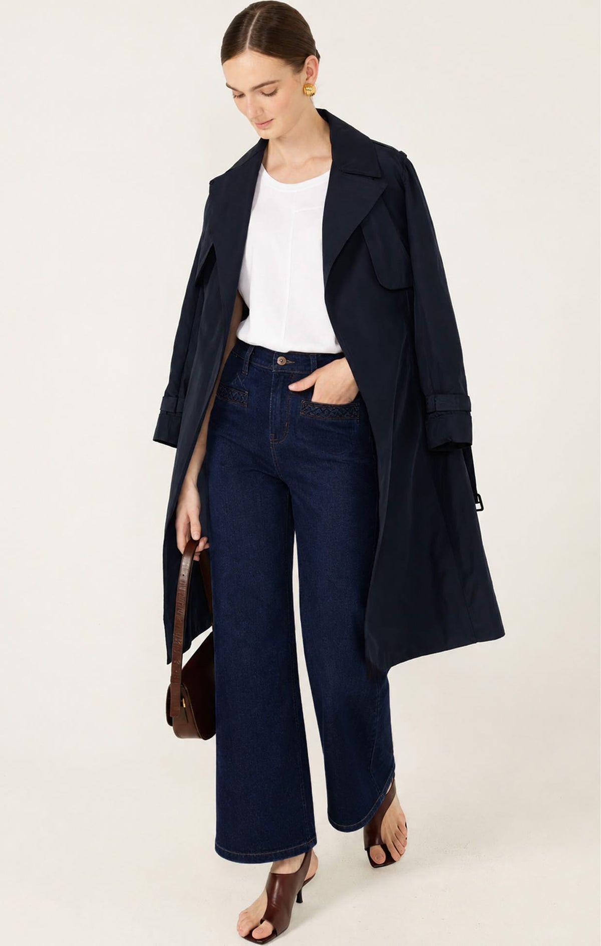 Freya Wide Leg Plait Pocket Jean In Palisade Blue by Sacha Drake - image 2