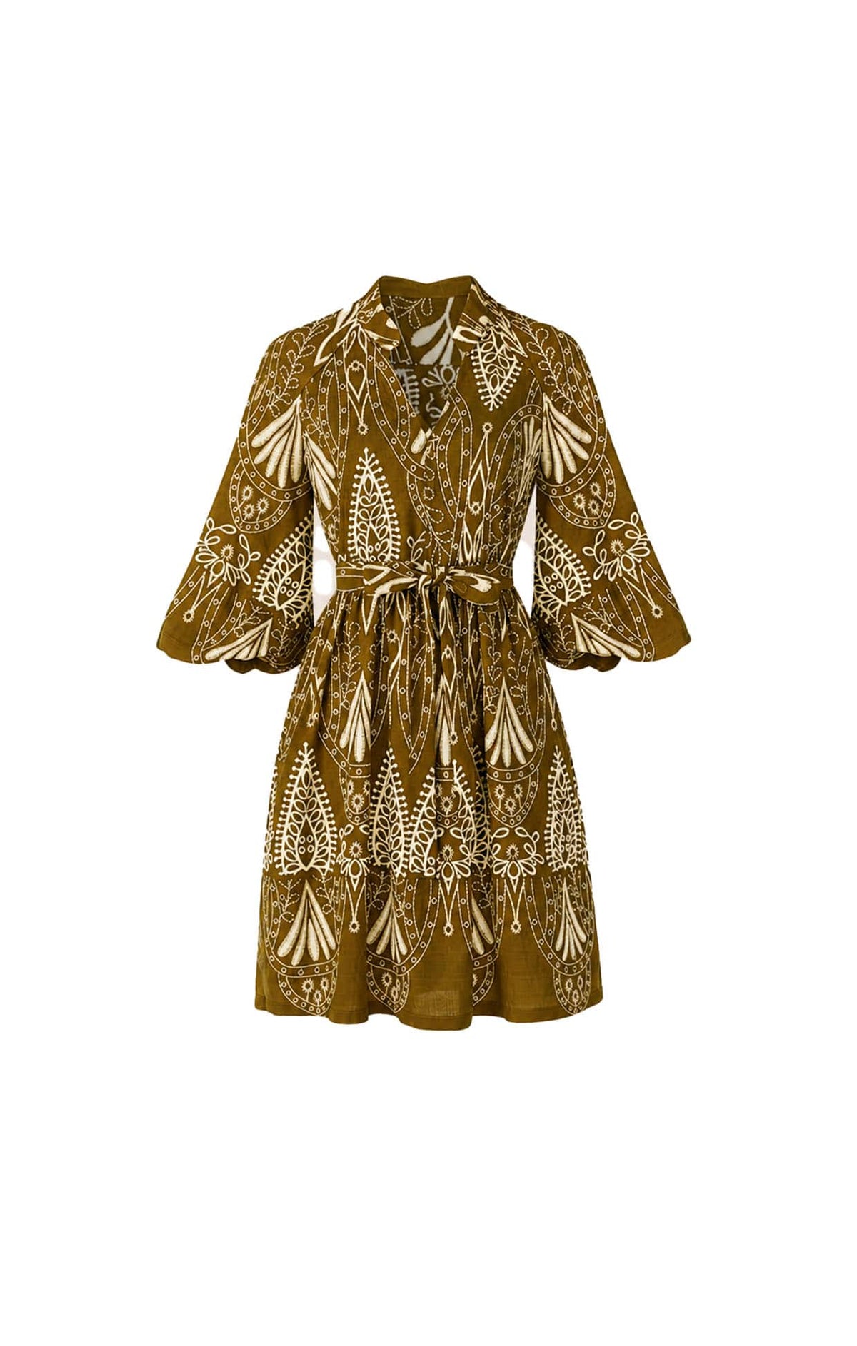 Kirra Shift Dress In Olive Cream by Sacha Drake - image 10