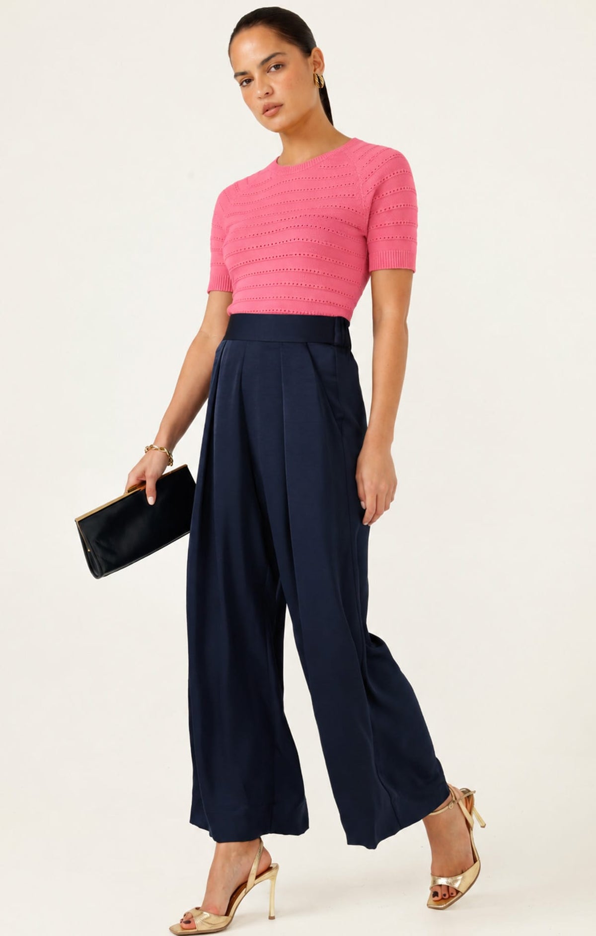 Eyelet Knit Top In Melon by Sacha Drake - image 3