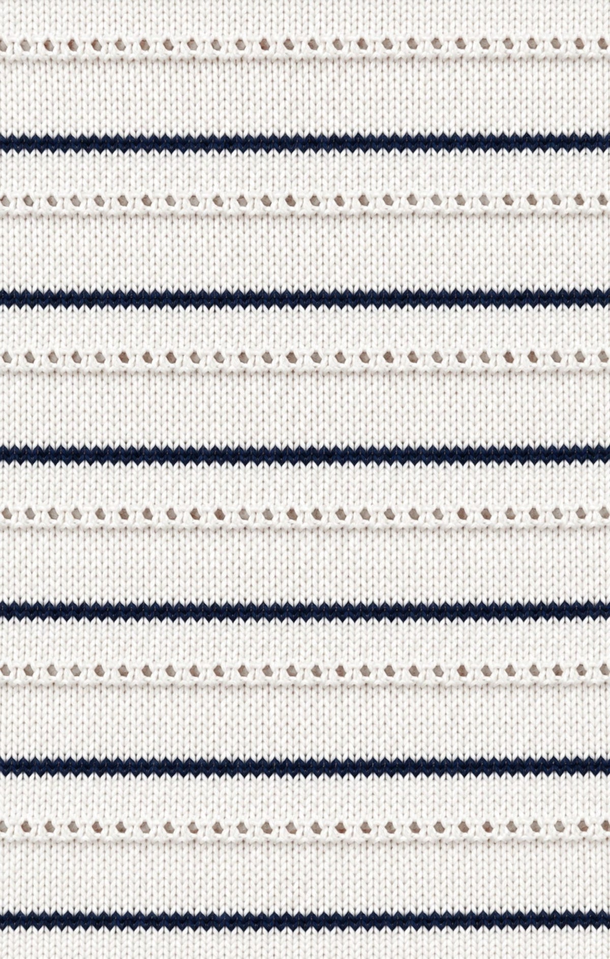 Eyelet Stripe Knit Top In White And Navy by Sacha Drake - image 9