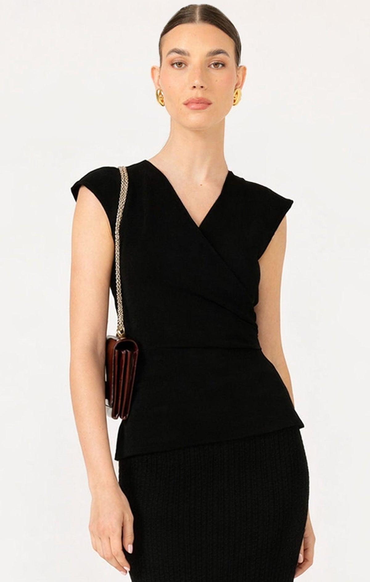 Faux Wrap Peplum Top by Sacha Drake - image 5