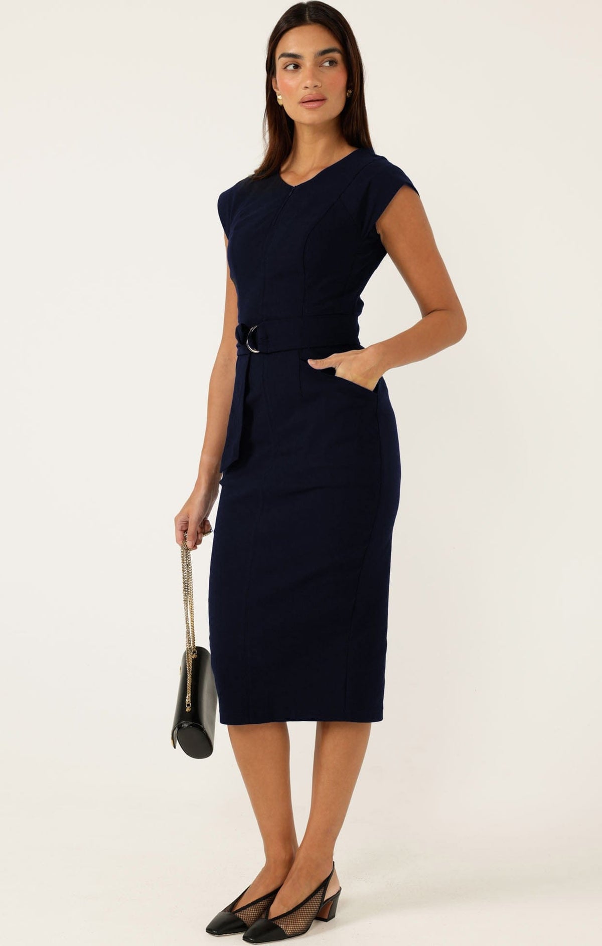 Zip Front Fitted Dress by Sacha Drake - image 5