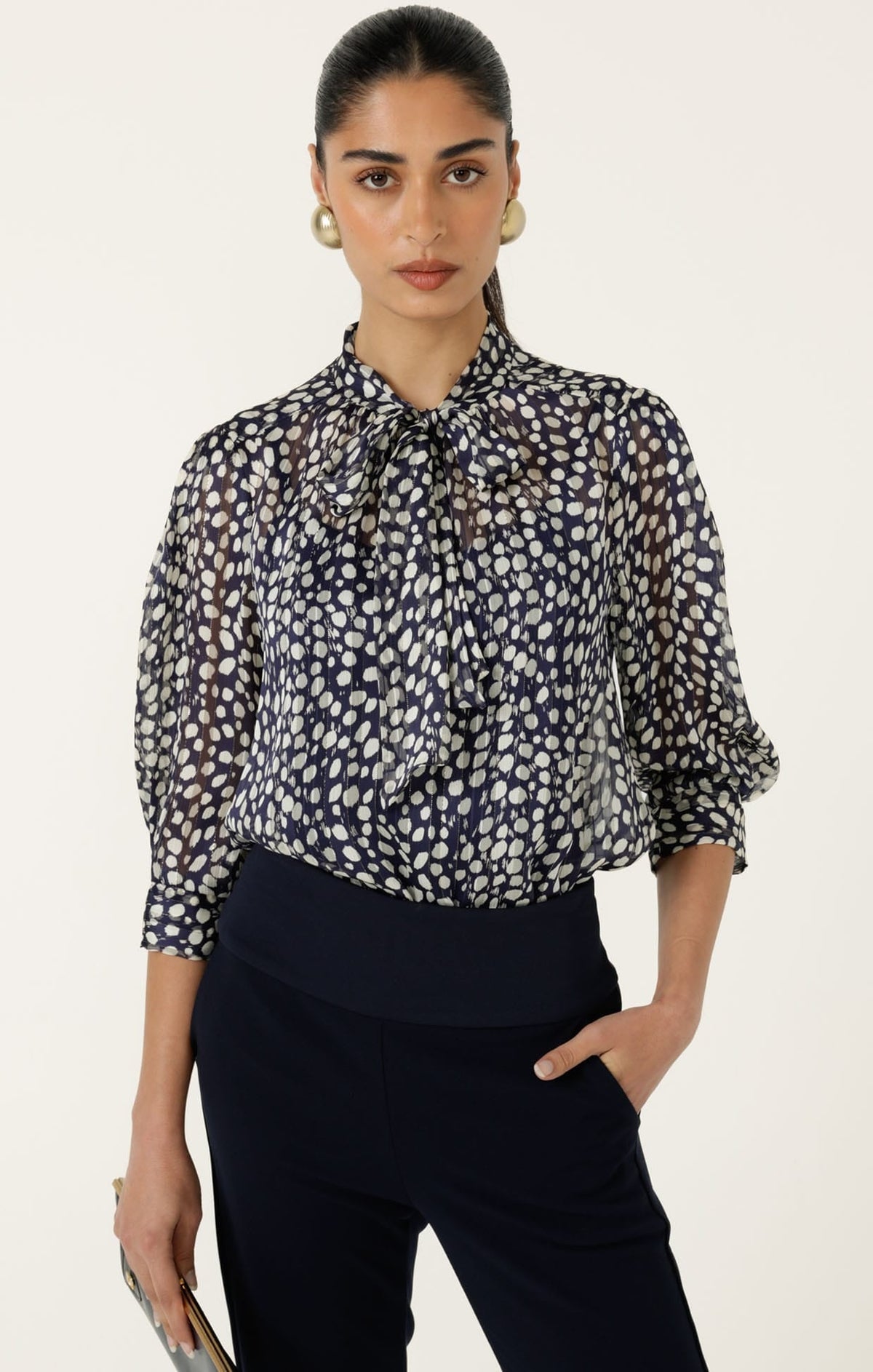 Gabrielle Blouse In Navy by Sacha Drake - image 3