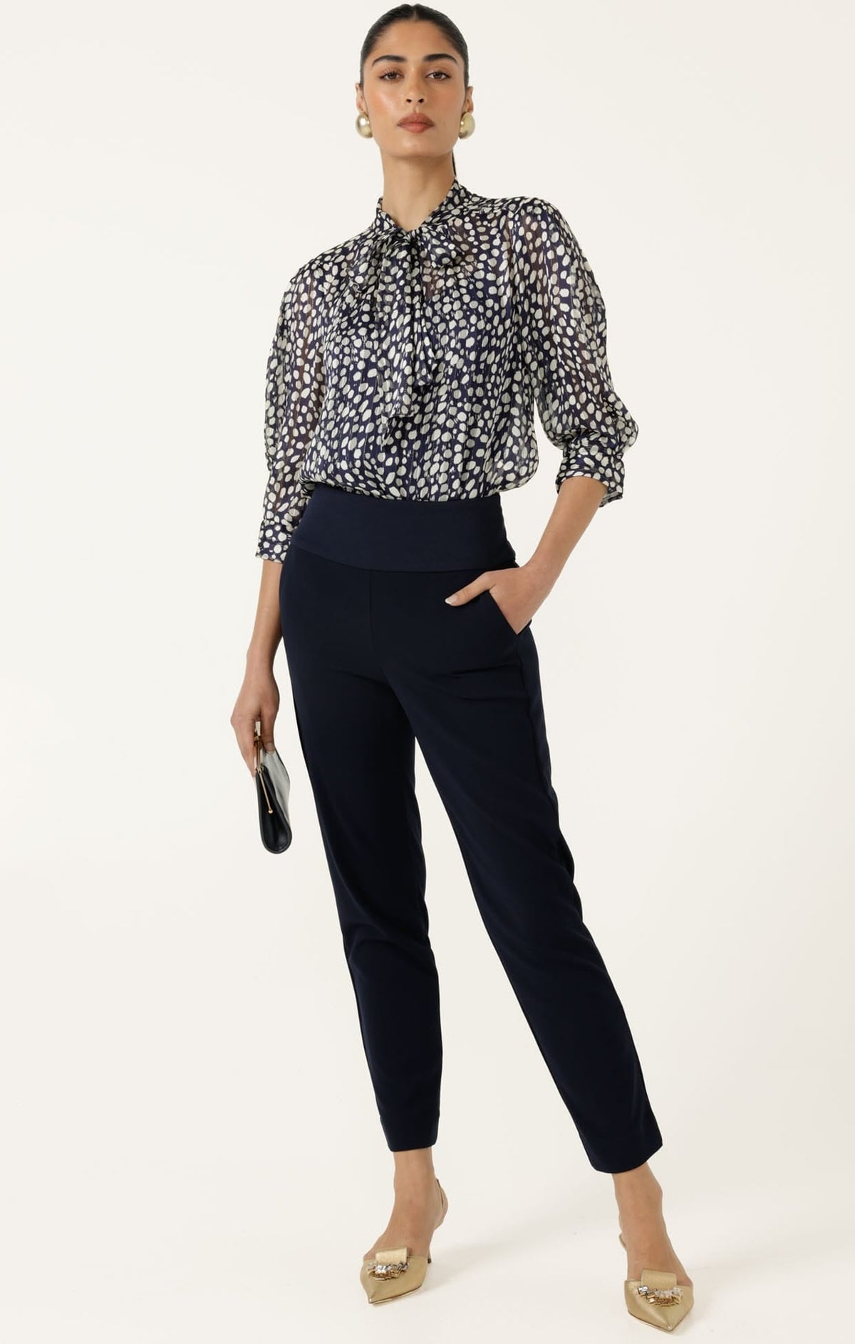 Gabrielle Blouse In Navy by Sacha Drake - image 4