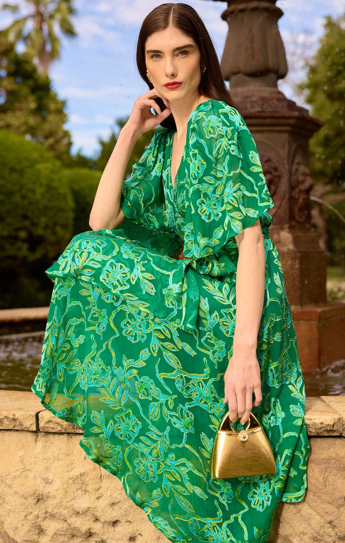 Garden Maze Wrap Dress by Sacha Drake - image 3