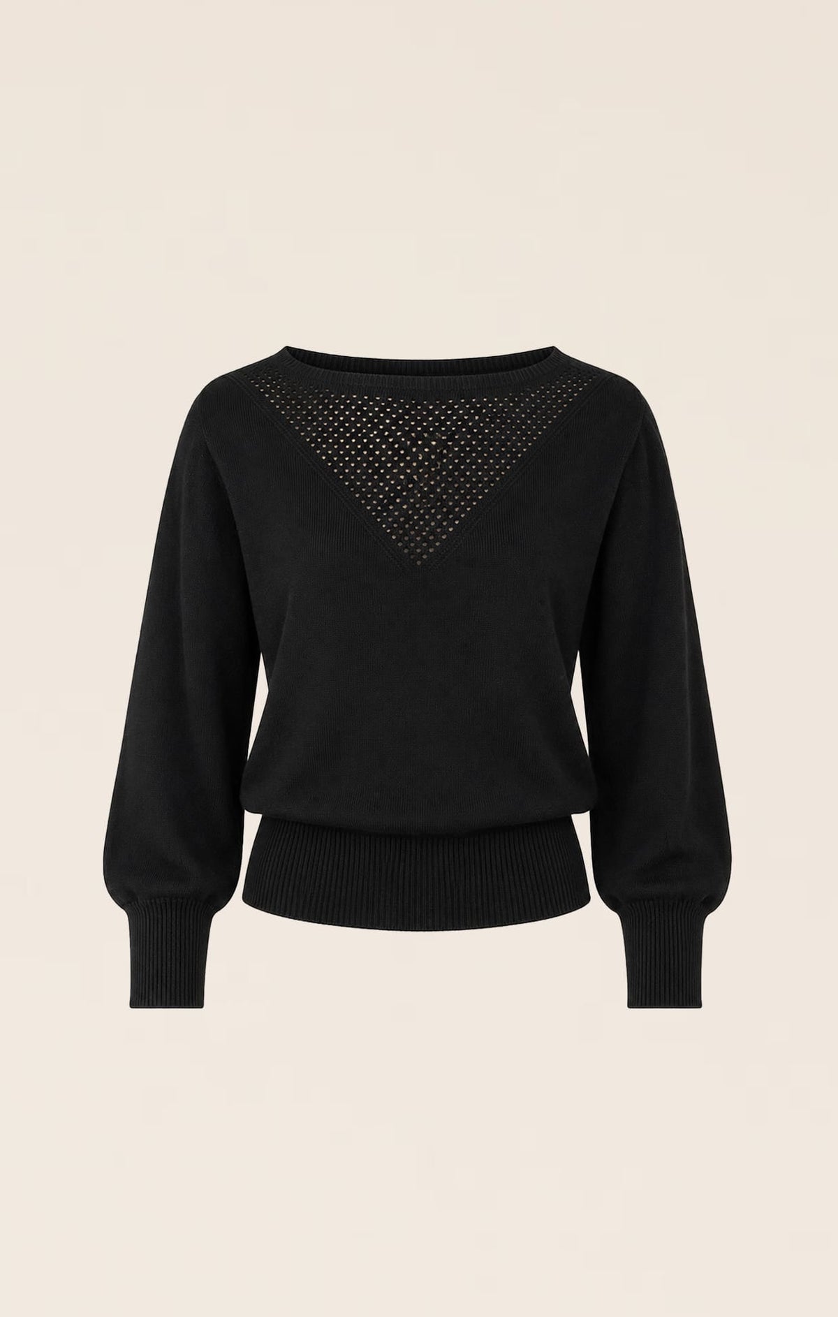 Chloe 3/4 Sleeve Knit Top In Black by Sacha Drake - image 8