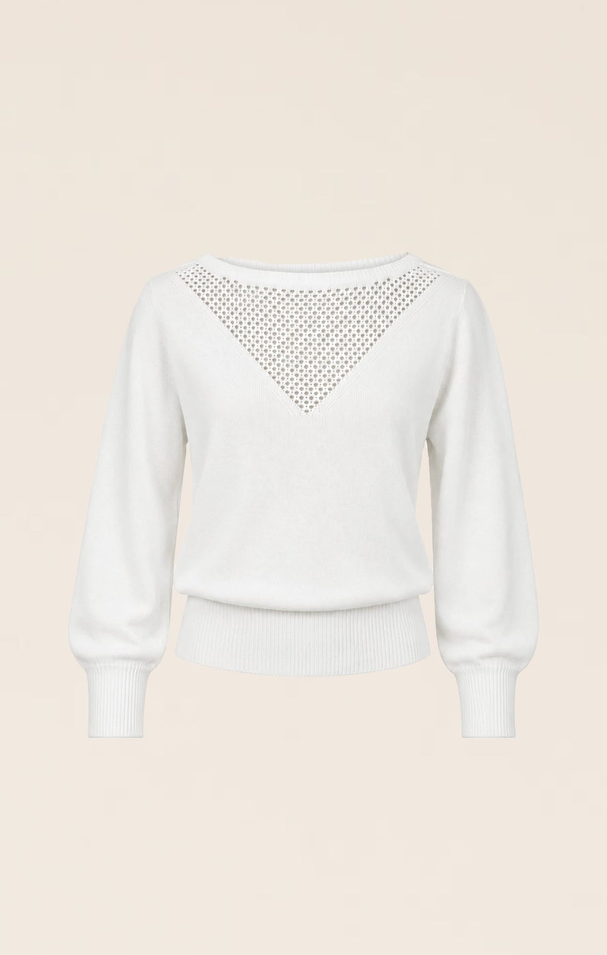 Chloe 3/4 Sleeve Knit Top In White by Sacha Drake - image 10