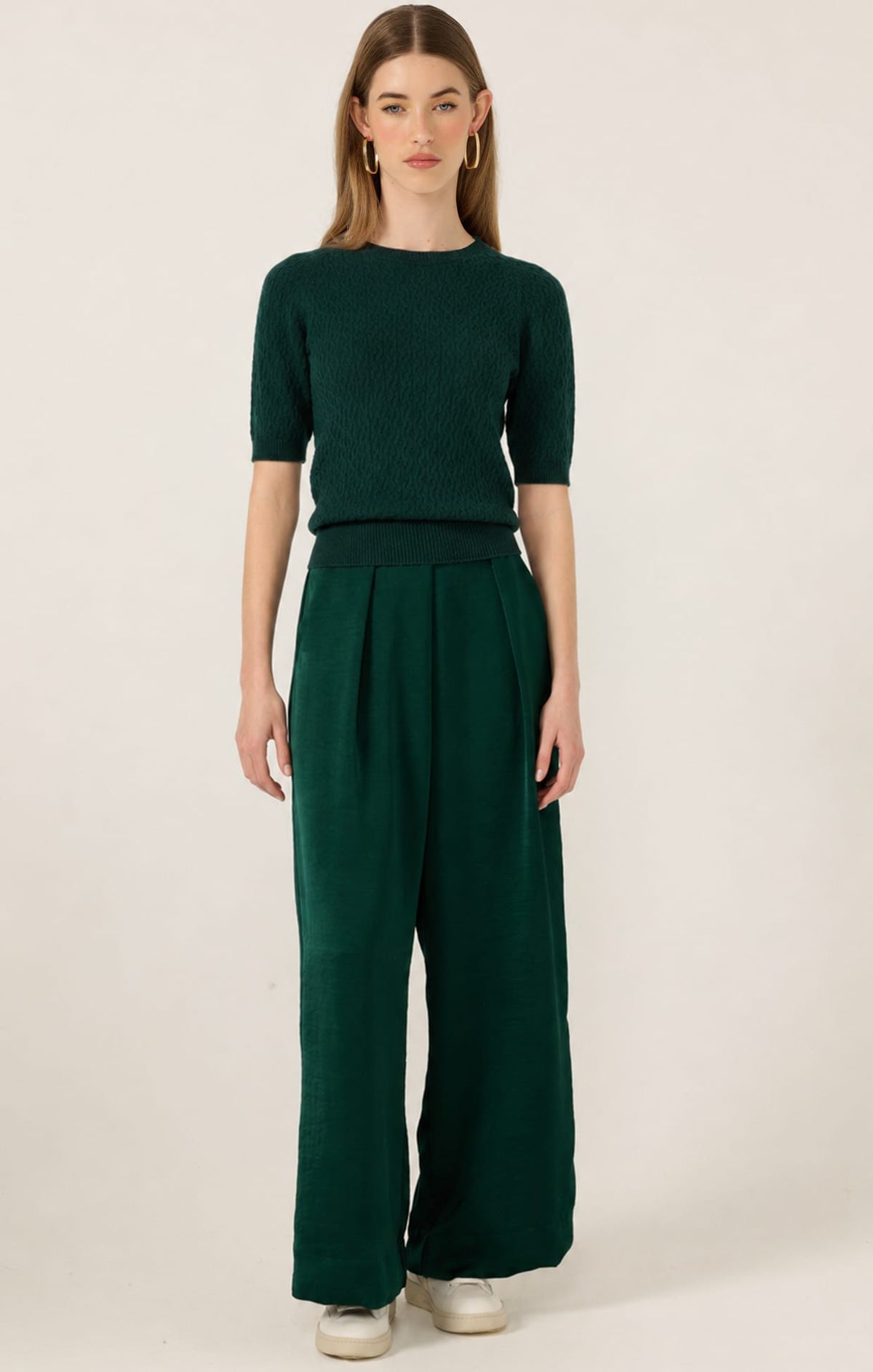 Short Sleeve Grove Knit Top In Forest by Sacha Drake - image 3
