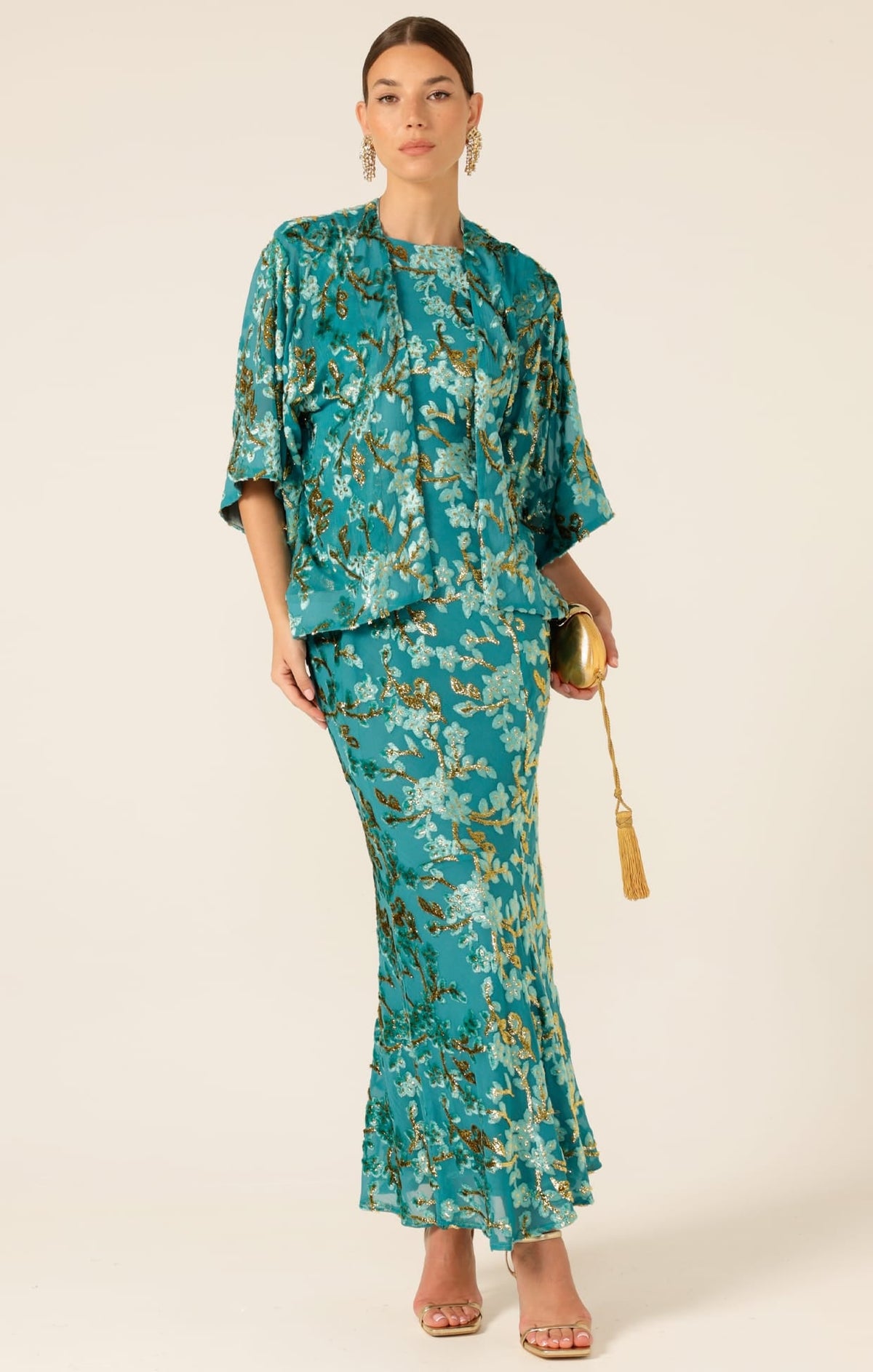 Heavenly Heights Maxi Dress In Turquoise by Sacha Drake - image 3