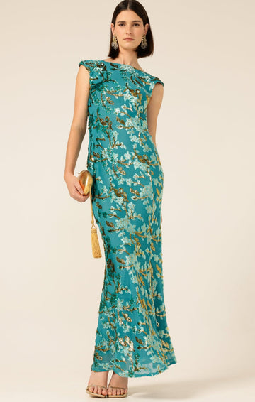 Heavenly Heights Maxi Dress In Turquoise by Sacha Drake