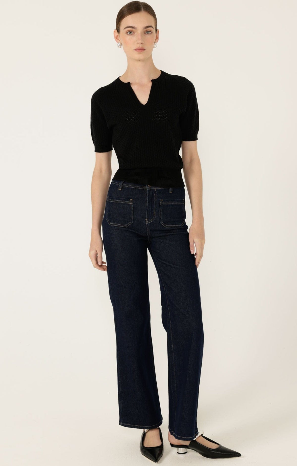 Harper Wide Leg Jean In Indigo by Sacha Drake