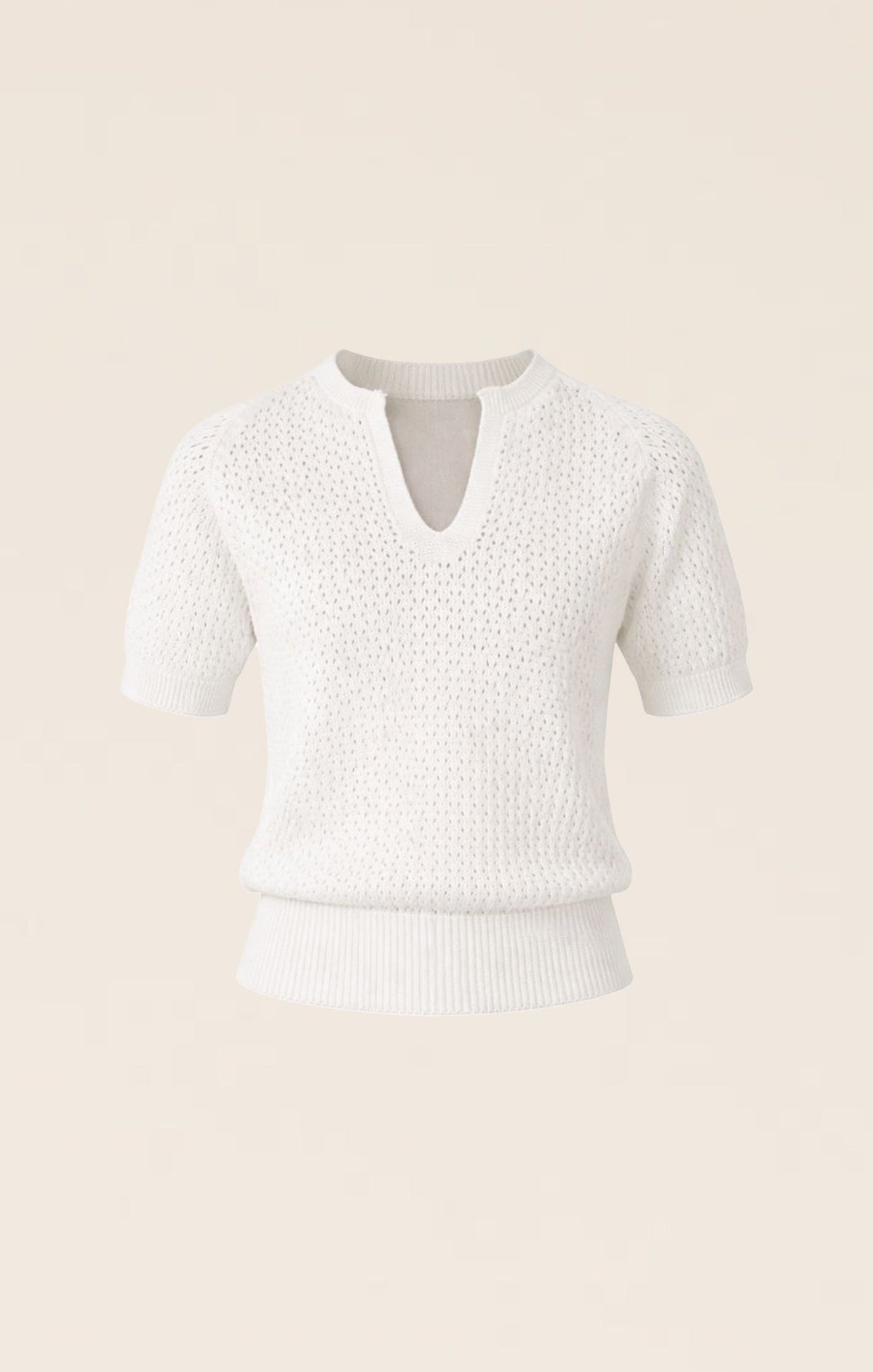 Henley Knit Top In Ivory by Sacha Drake - image 9