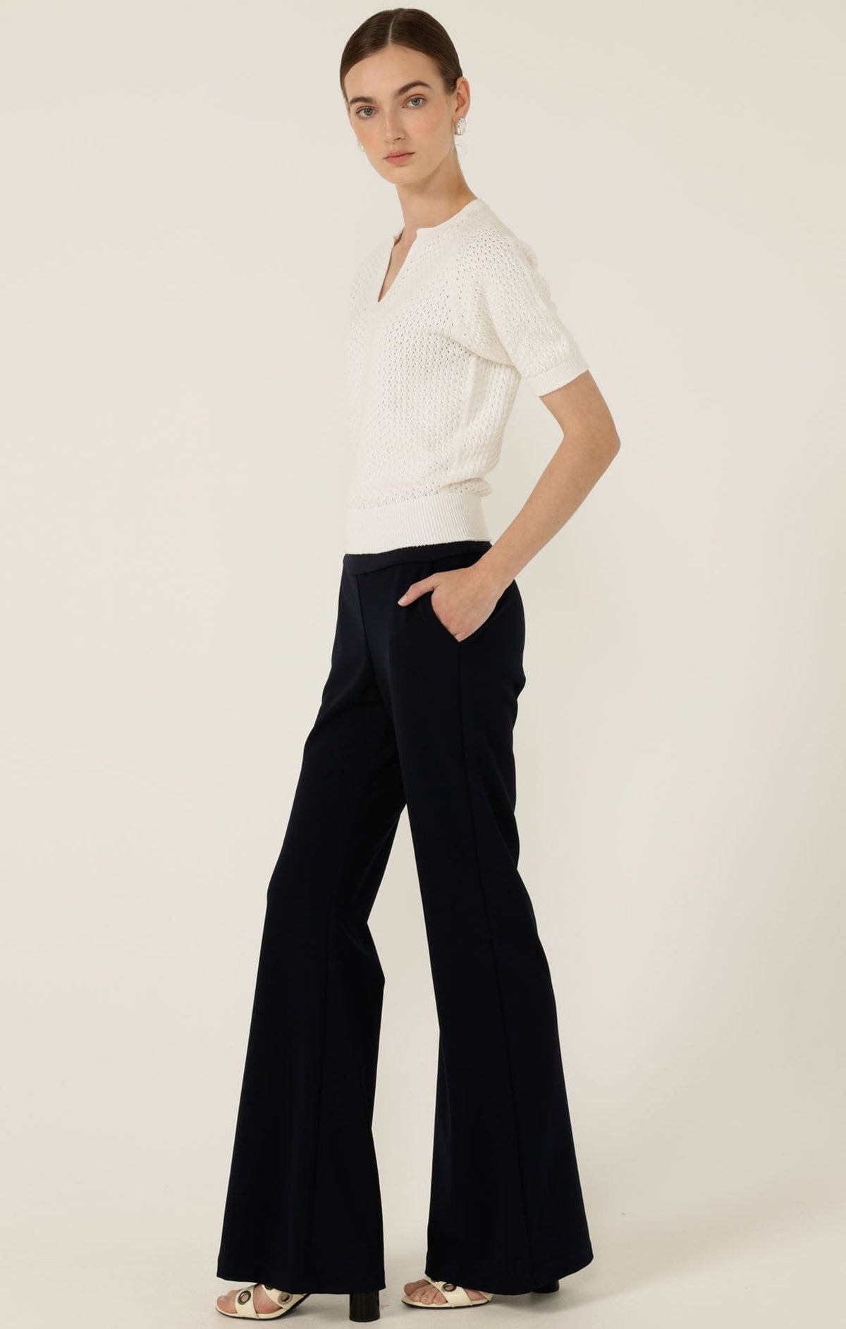Henley Knit Top In Ivory by Sacha Drake - image 7