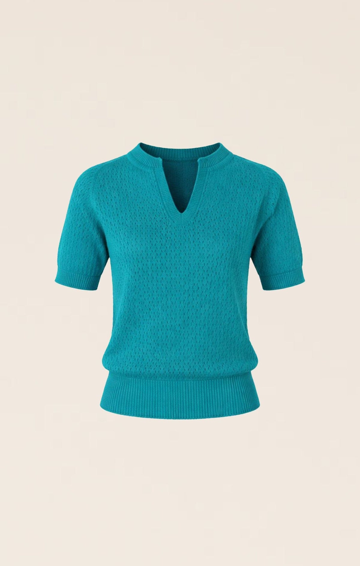 Henley Knit Top In Sea Green by Sacha Drake - image 8