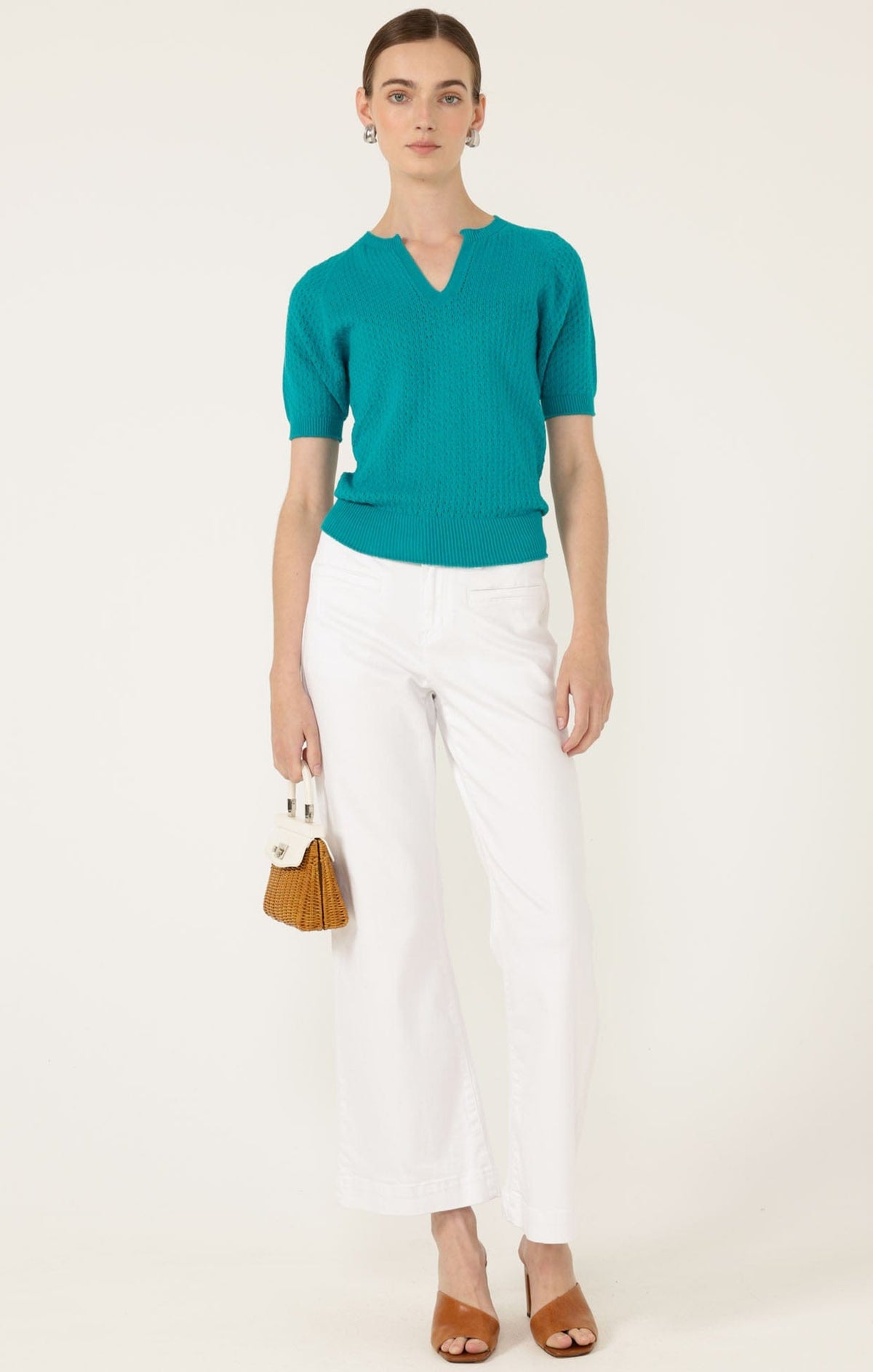Freya Wide Leg Jean In White by Sacha Drake - image 4