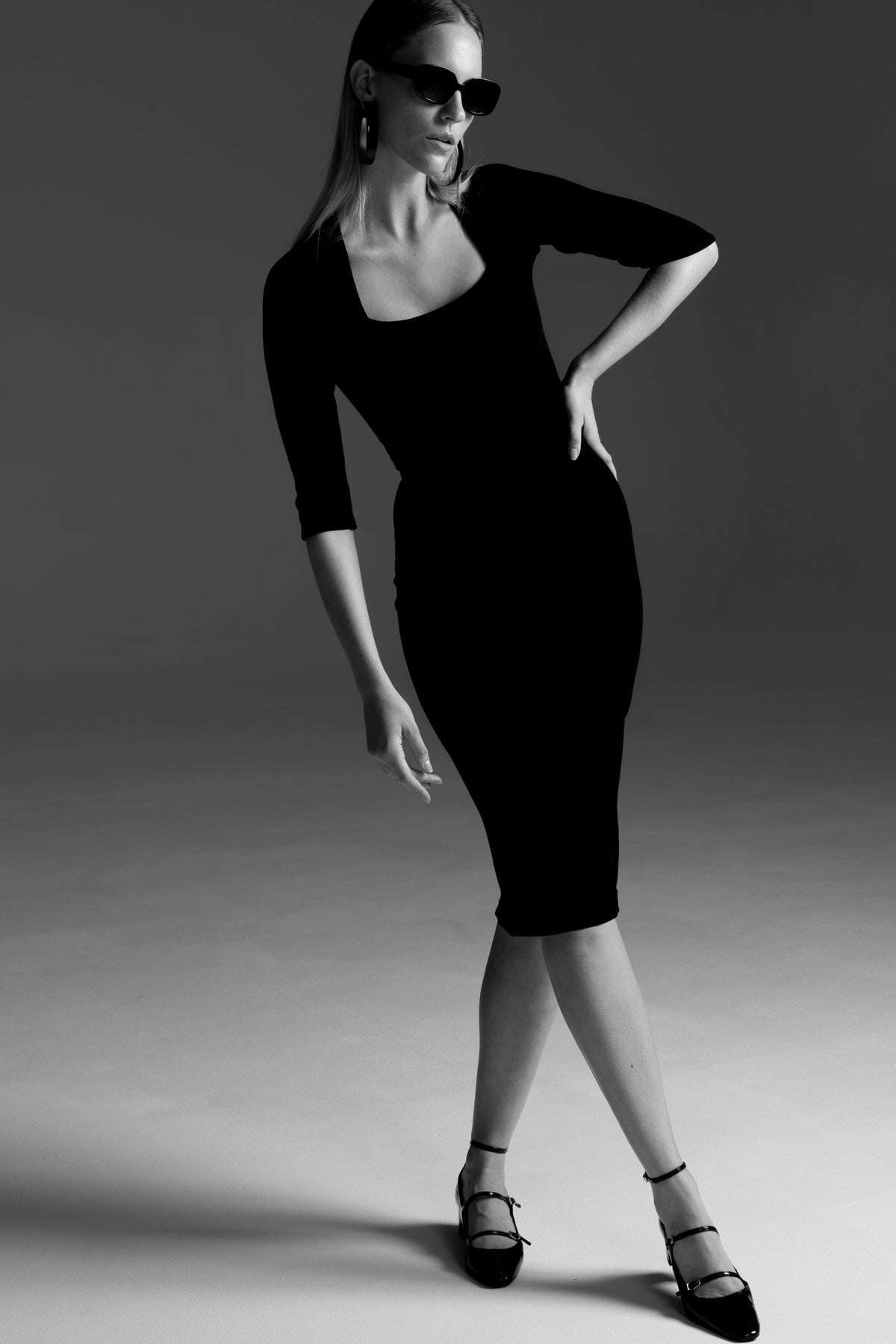 Iris Dress 3/4 Sleeve In Black by Sacha Drake - image 5