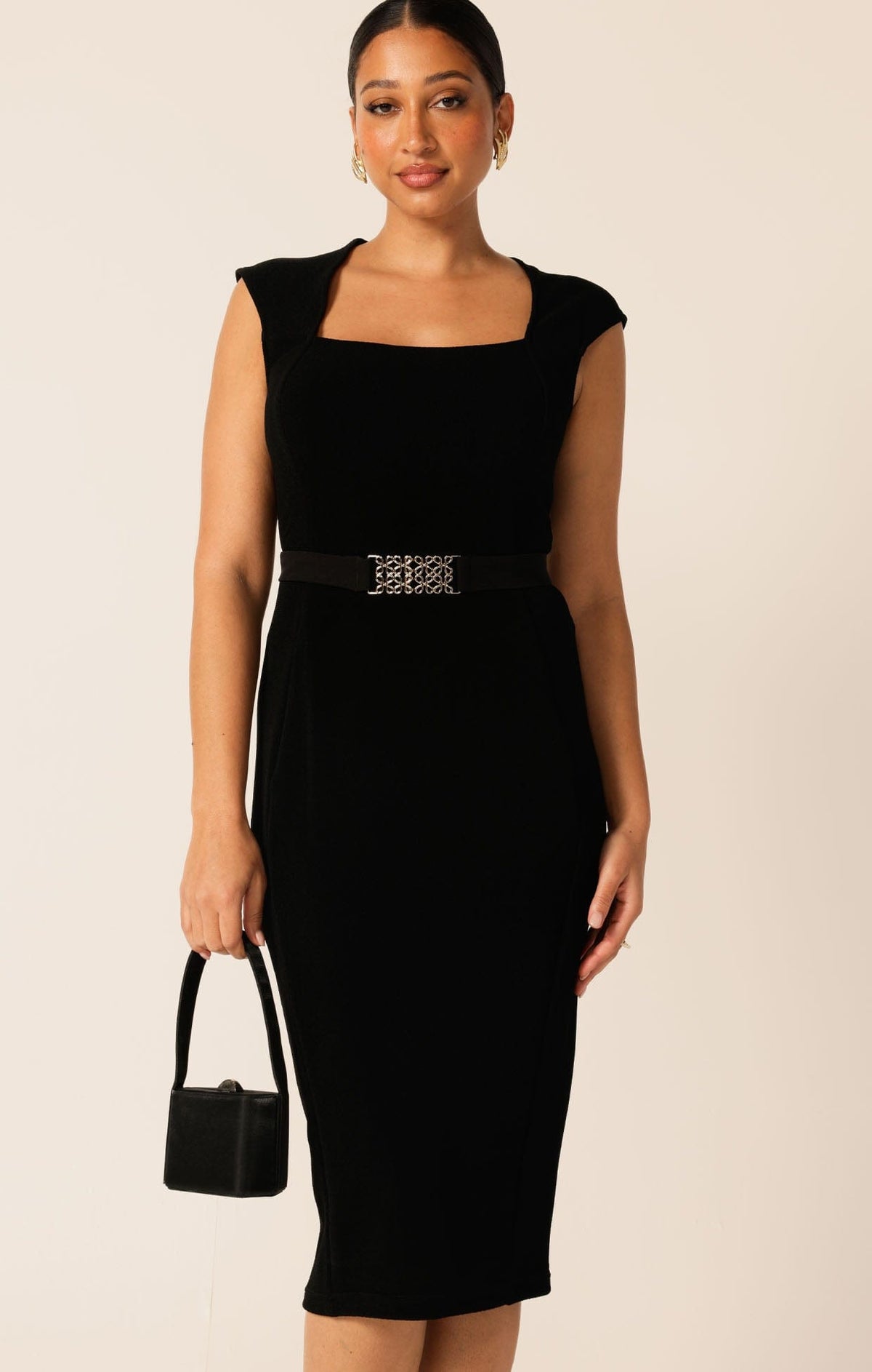 Iris Cap Sleeve Dress In Black by Sacha Drake - image 6