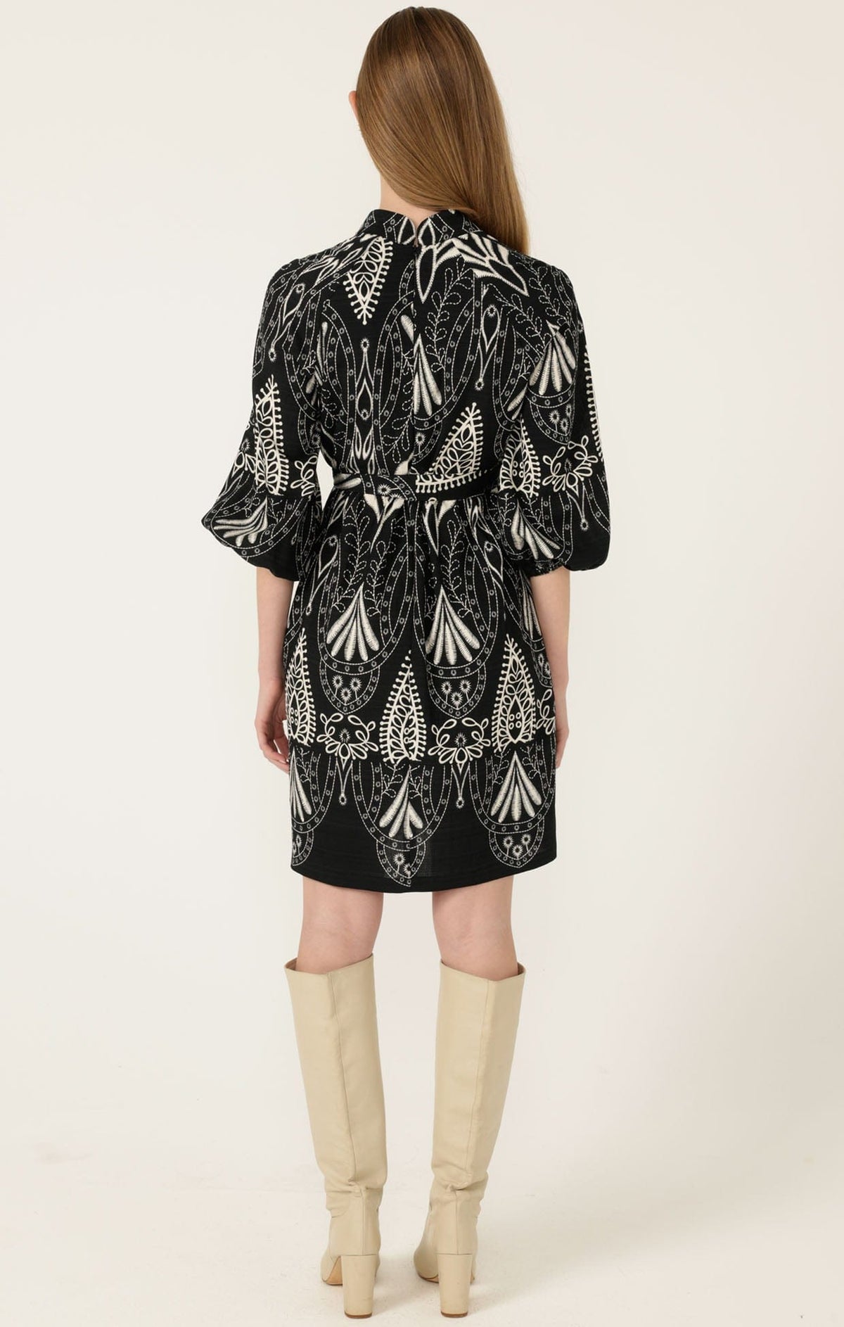 Kirra Shift Dress In Black Cream by Sacha Drake - image 7