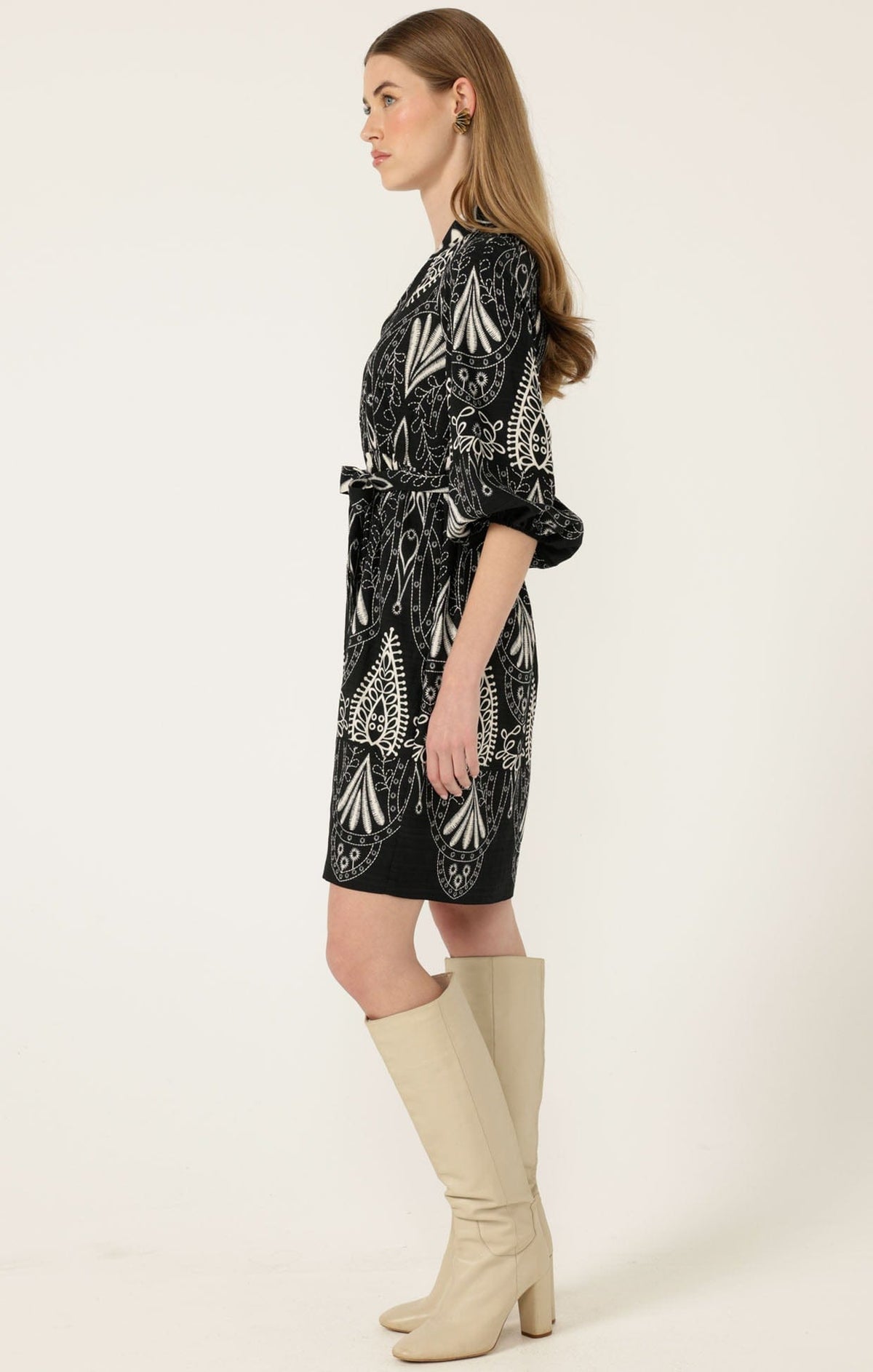 Kirra Shift Dress In Black Cream by Sacha Drake - image 6