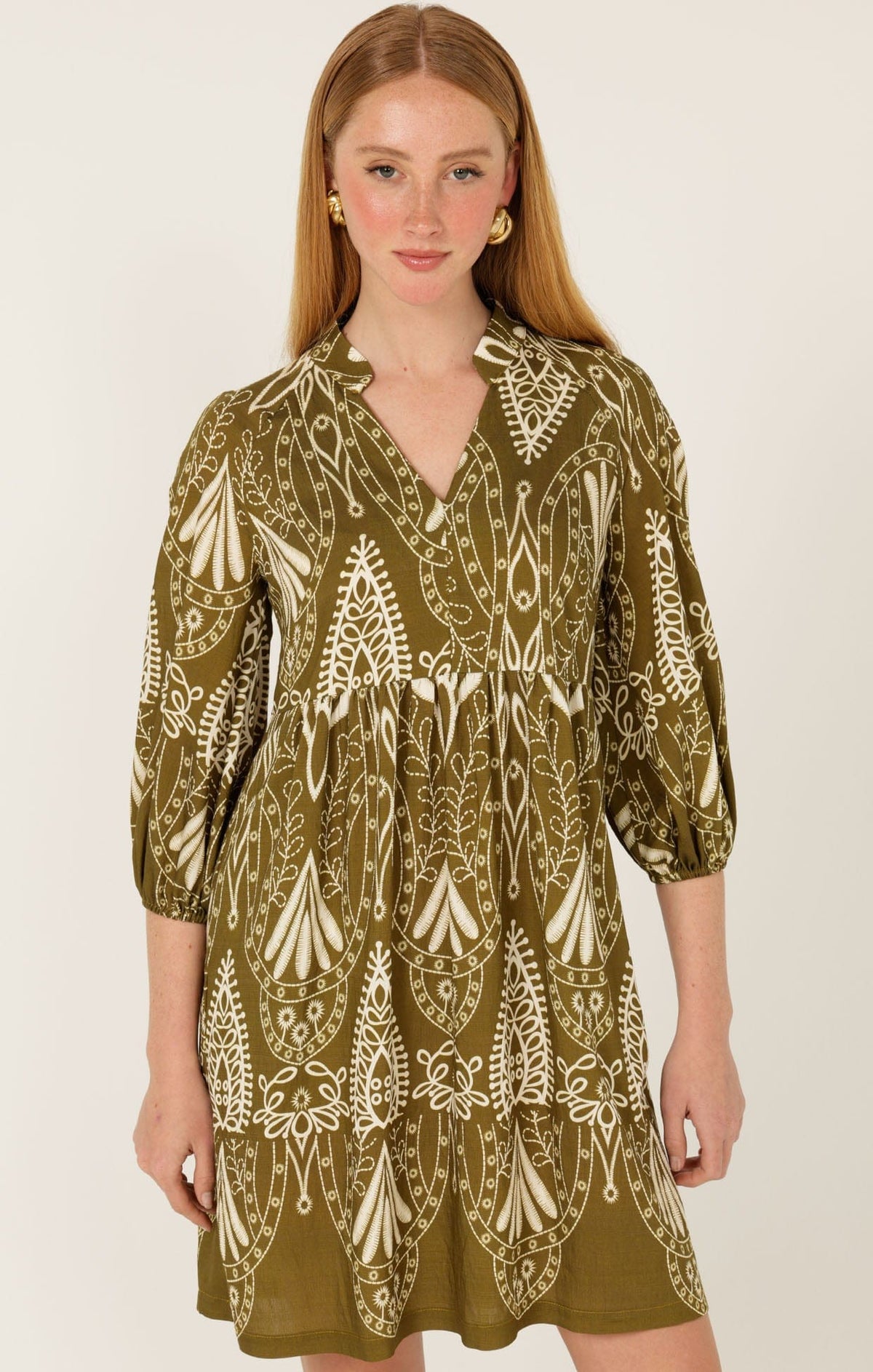 Kirra Shift Dress In Olive Cream by Sacha Drake - image 2