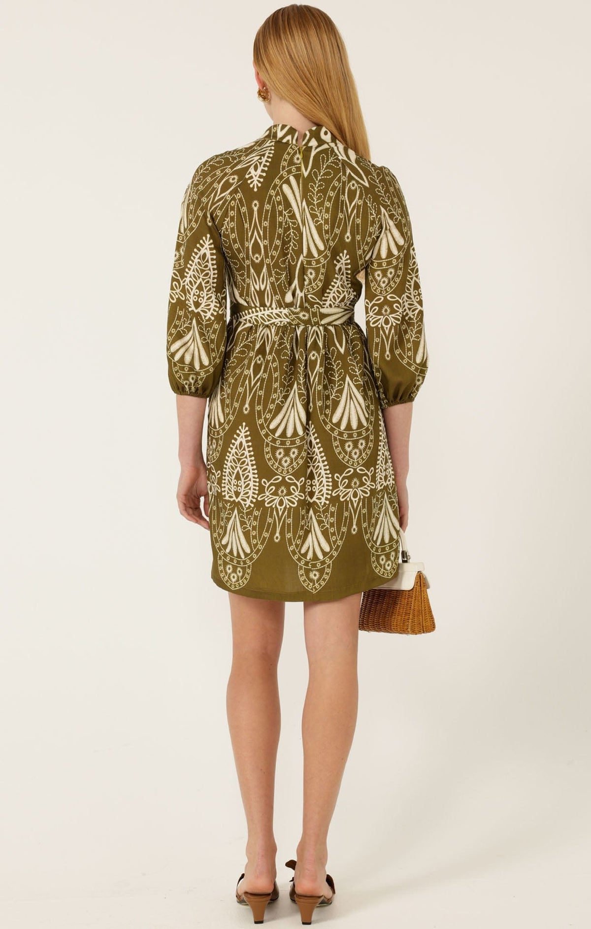 Kirra Shift Dress In Olive Cream by Sacha Drake - image 8