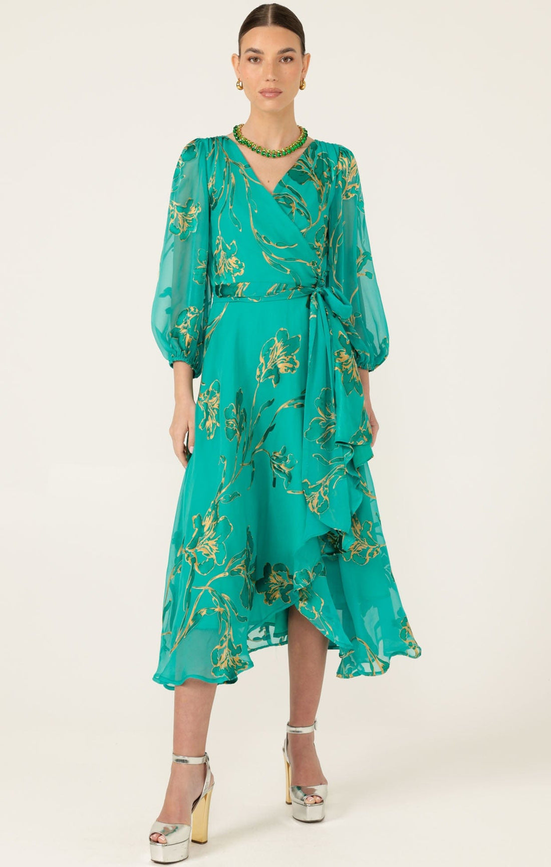 Lorelei Wrap Midi Dress by Sacha Drake